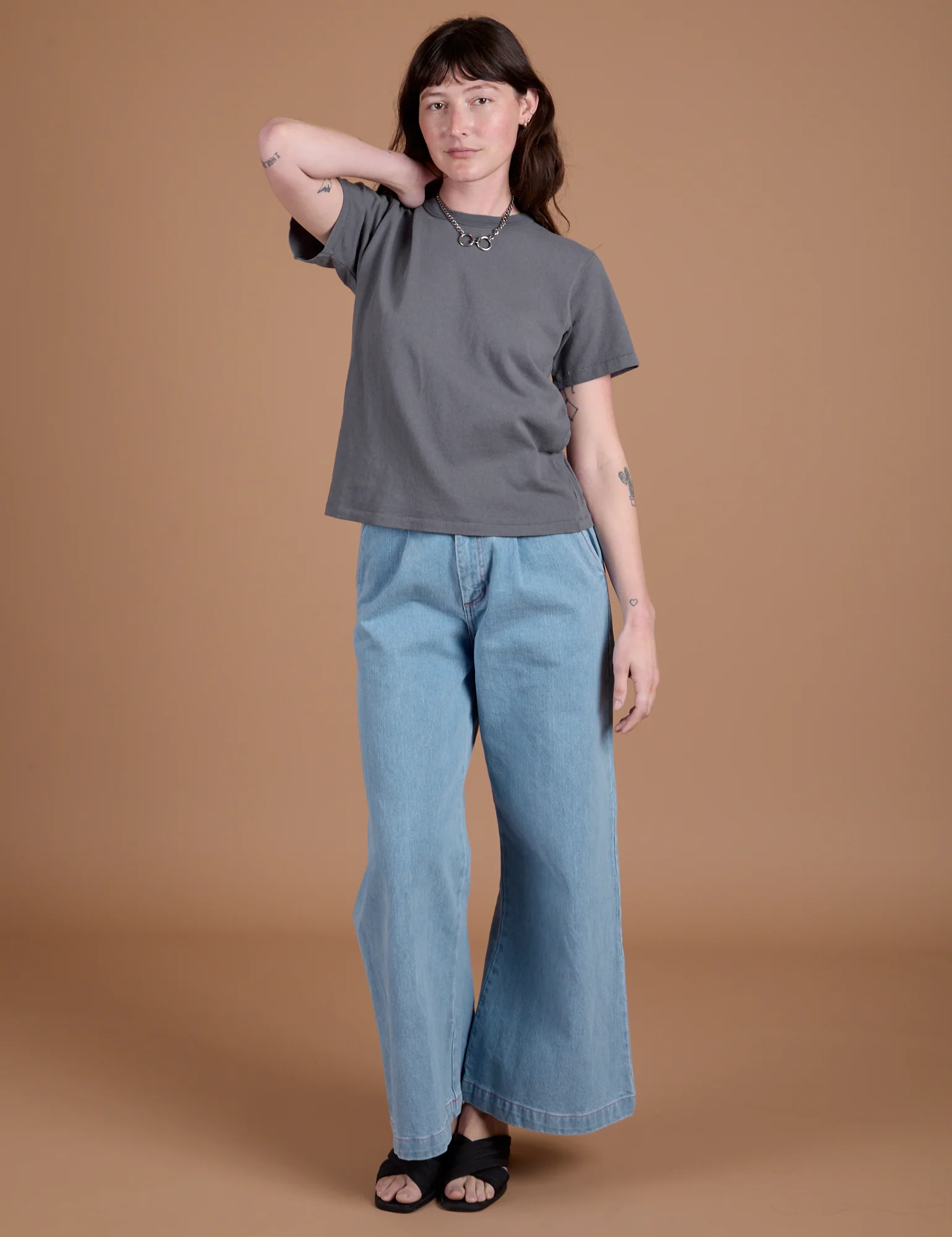 Burly Tee - Washed Grey - Image 11