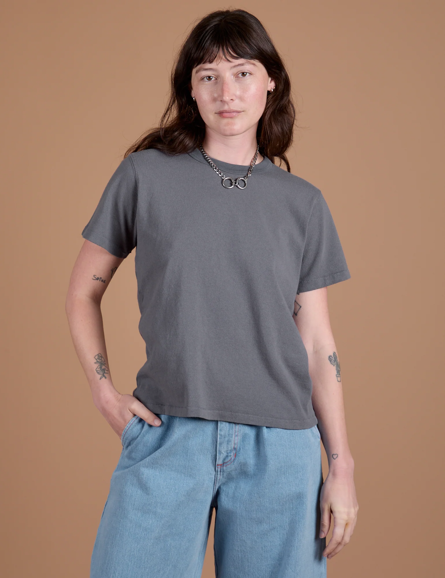 Burly Tee - Washed Grey - Image 12