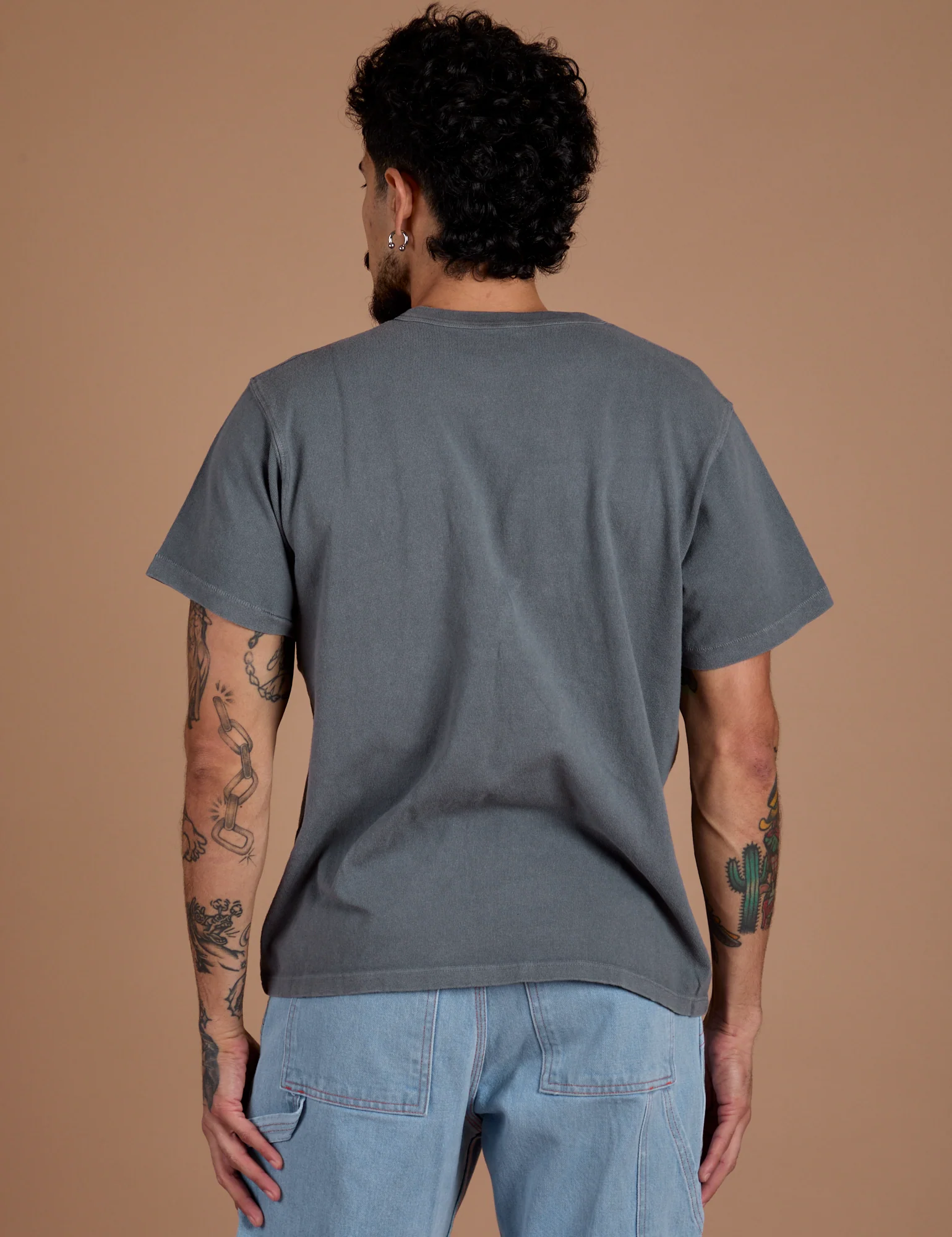 Burly Tee - Washed Grey - Image 8