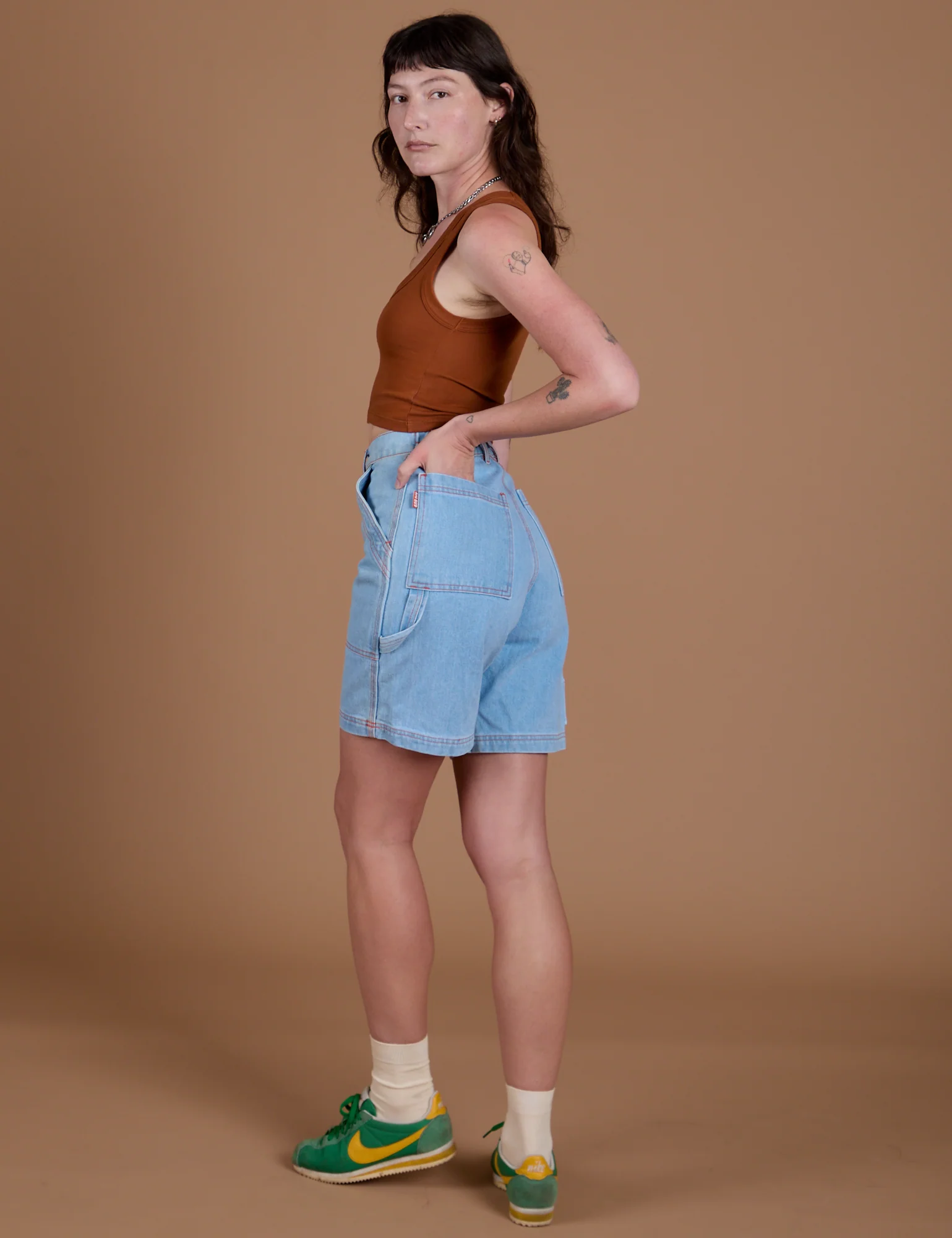 Carpenter Shorts - Light Wash - Image 26