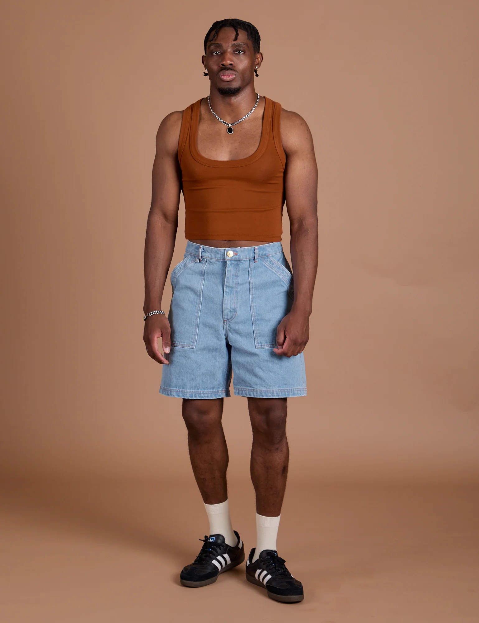 Carpenter Shorts - Light Wash - Image 3