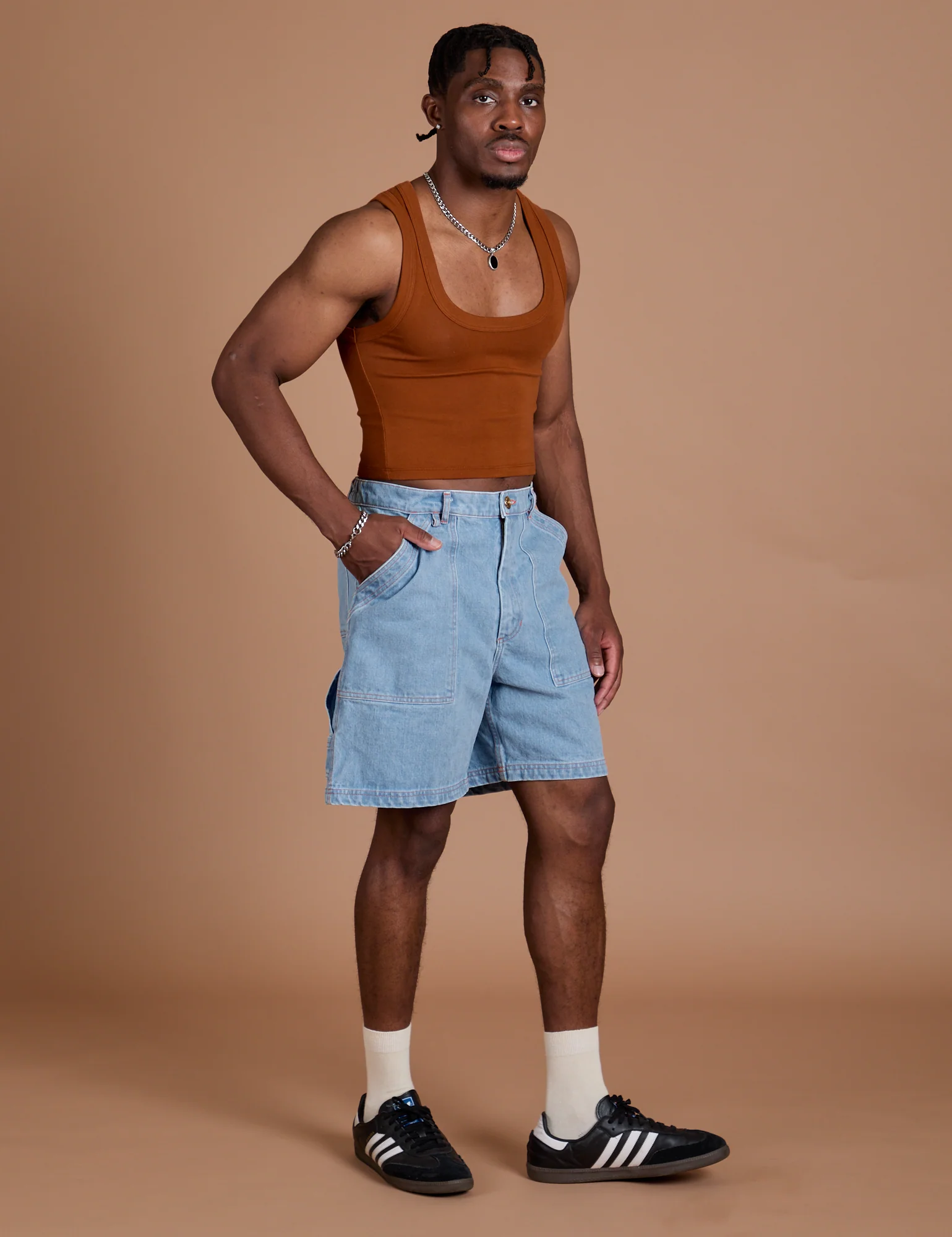 Carpenter Shorts - Light Wash - Image 5