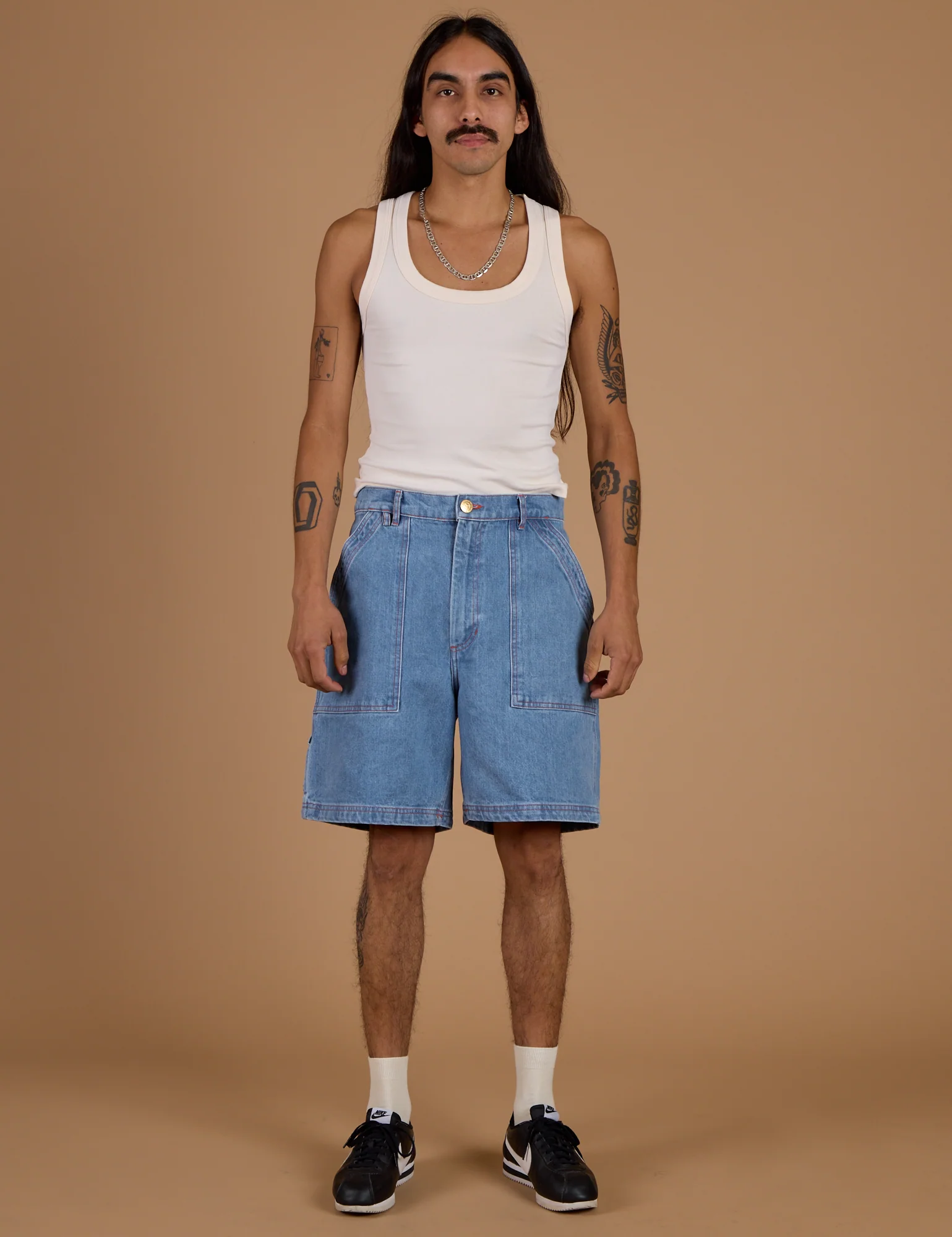 Carpenter Shorts - Medium Wash - Image 12