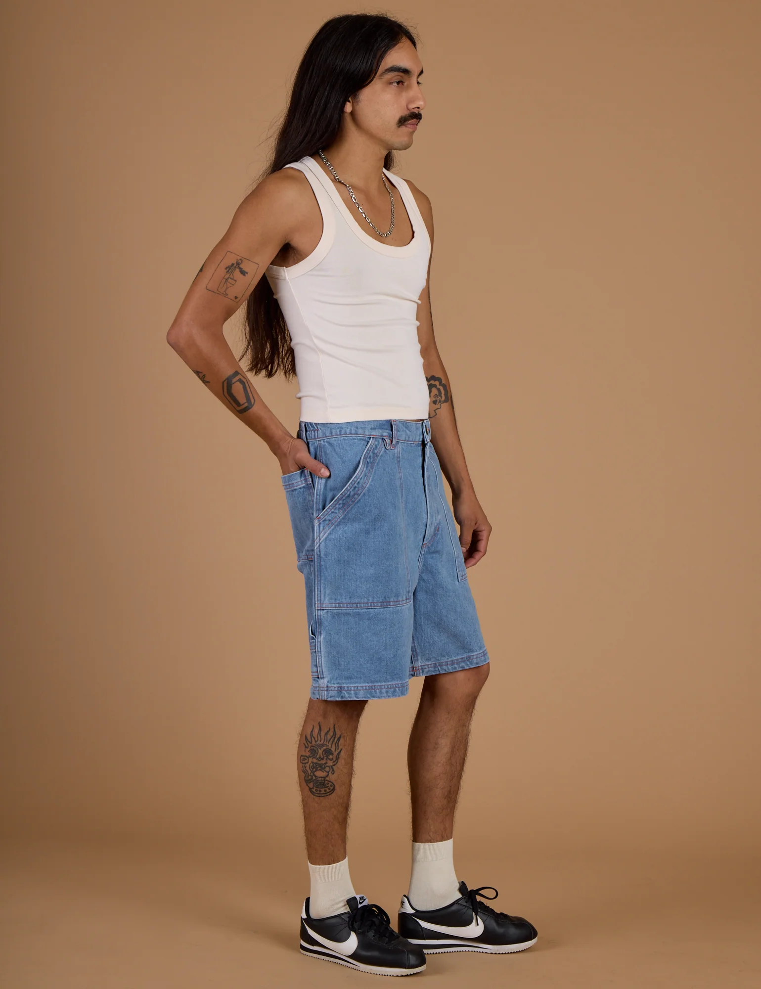 Carpenter Shorts - Medium Wash - Image 14