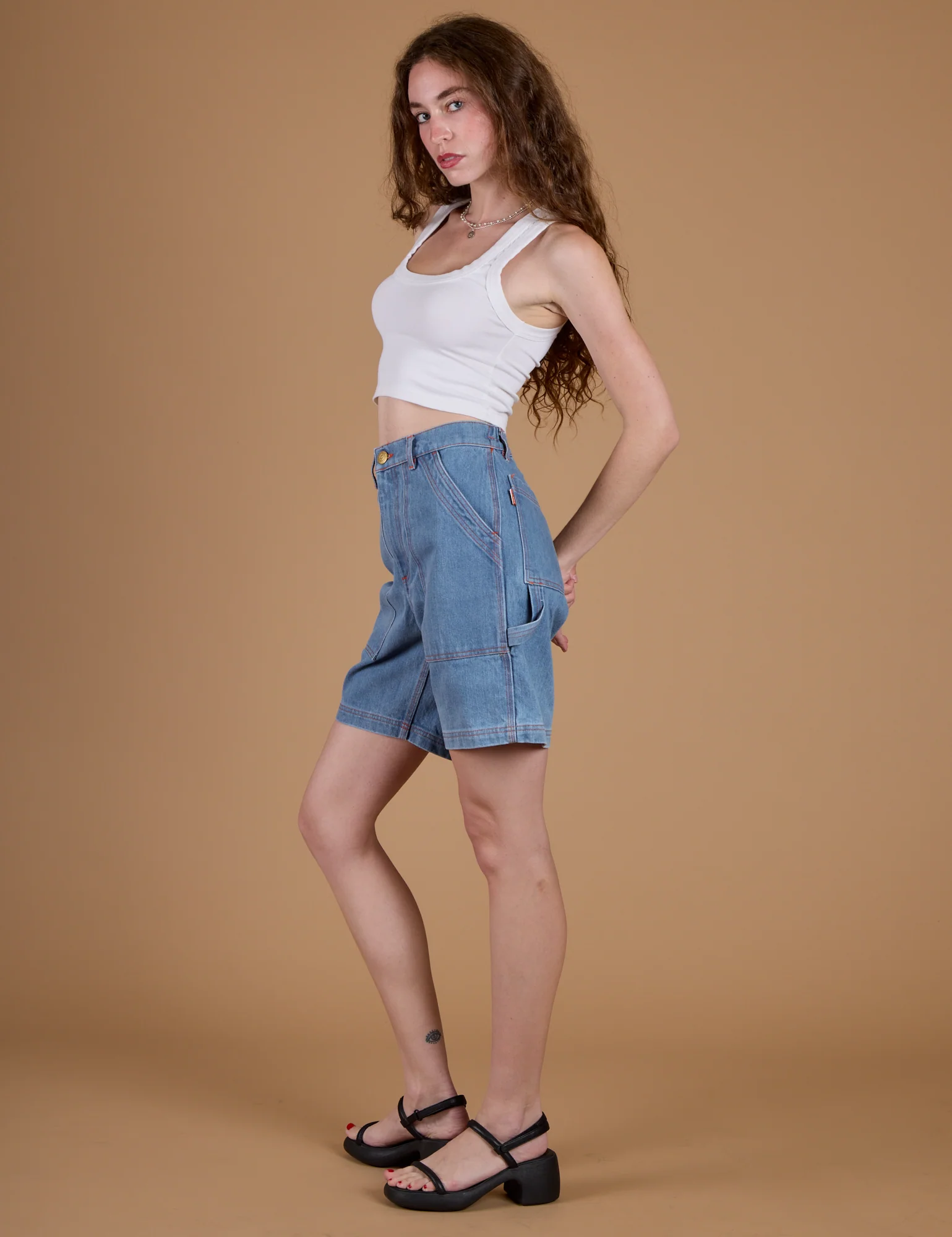 Carpenter Shorts - Medium Wash - Image 22