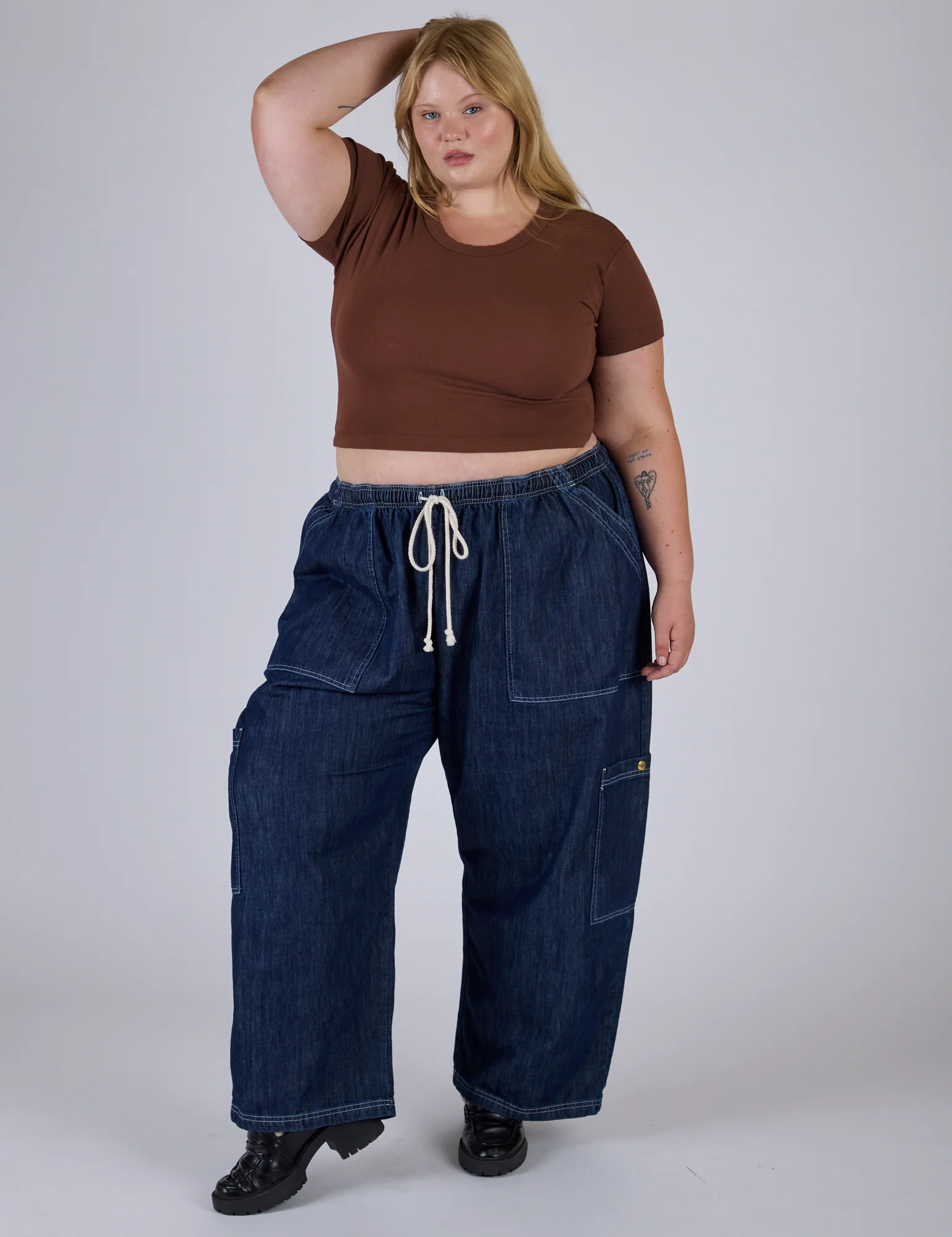 Cropped Baby Tee - Fudgesicle Brown - Image 5