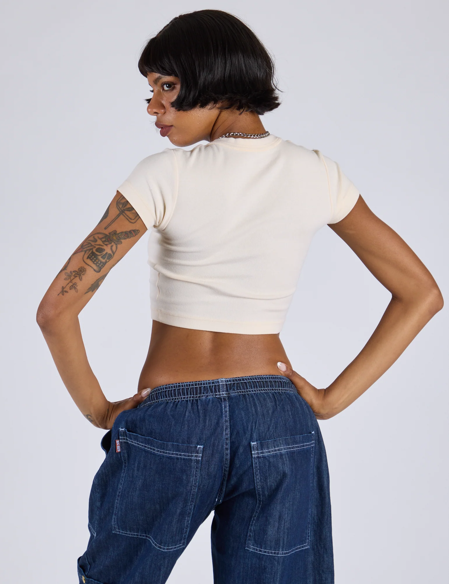 Cropped Baby Tee - Vintage Off-White - Image 7