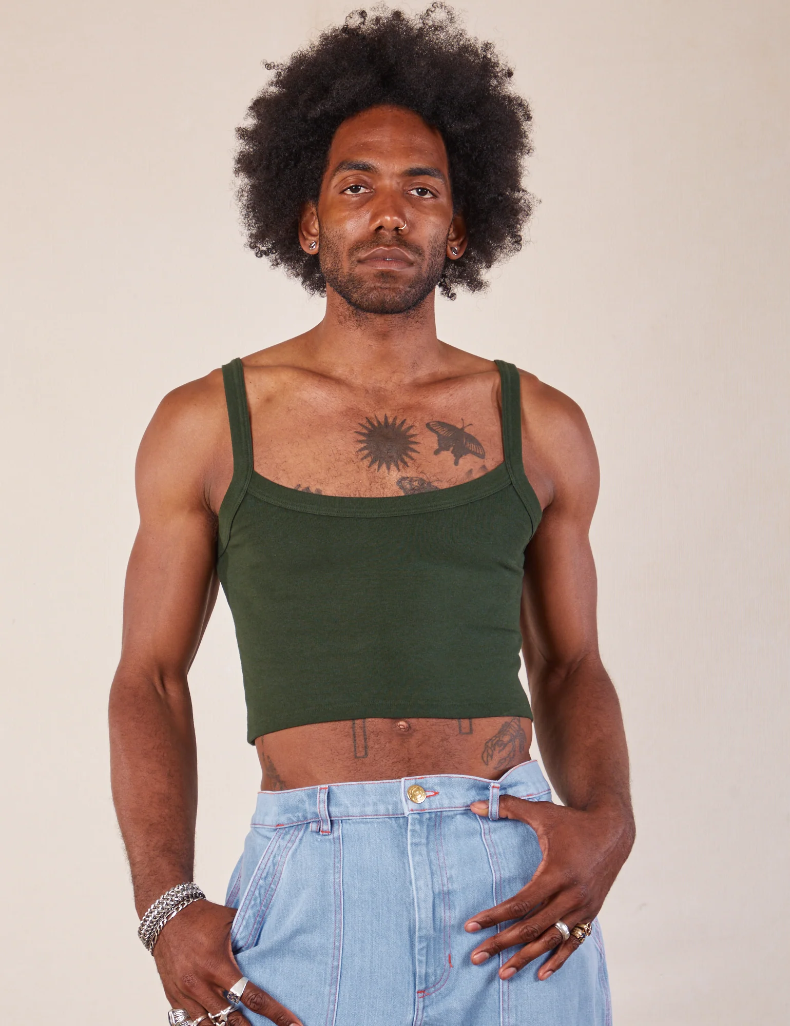 Cropped Cami - Swamp Green *FINAL SALE* - Image 13