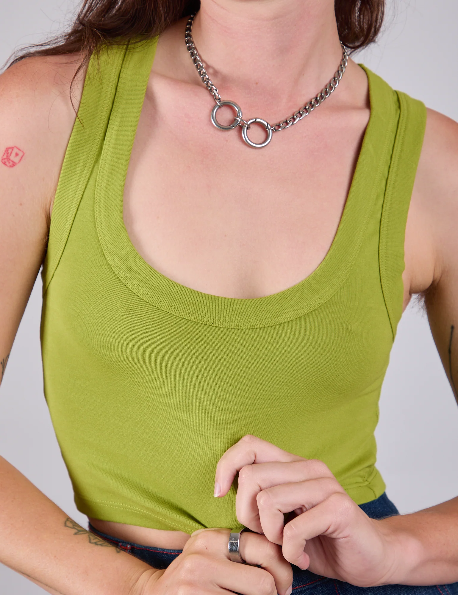 Cropped Tank Top - Gross Green - Image 4