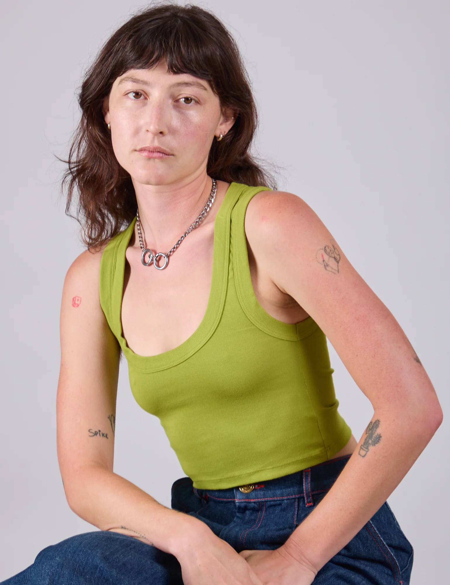 Cropped Tank Top - Gross Green - Image 8