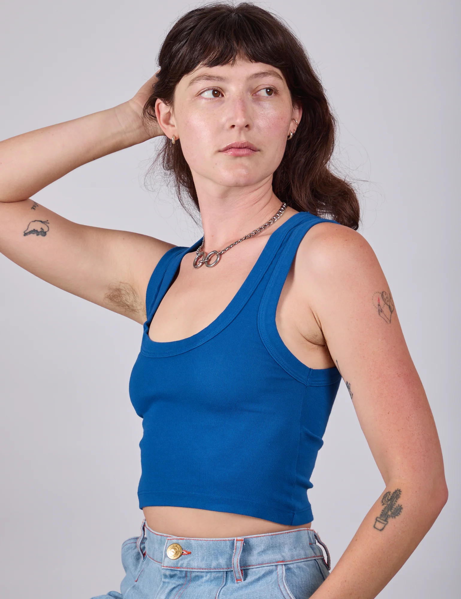 Cropped Tank Top - Royal Blue