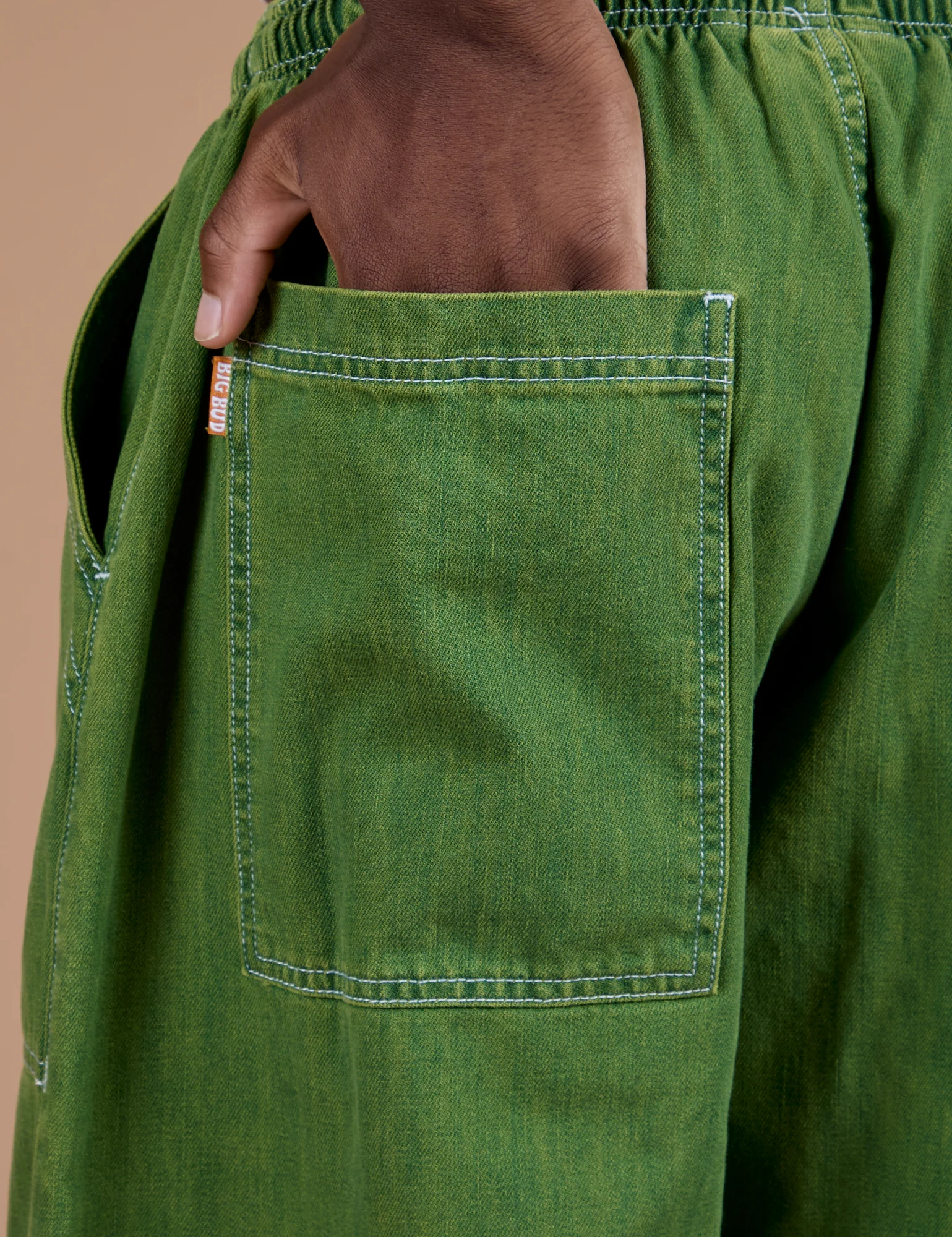 Denim Drop Pocket Pants - Green Overdye - Image 15