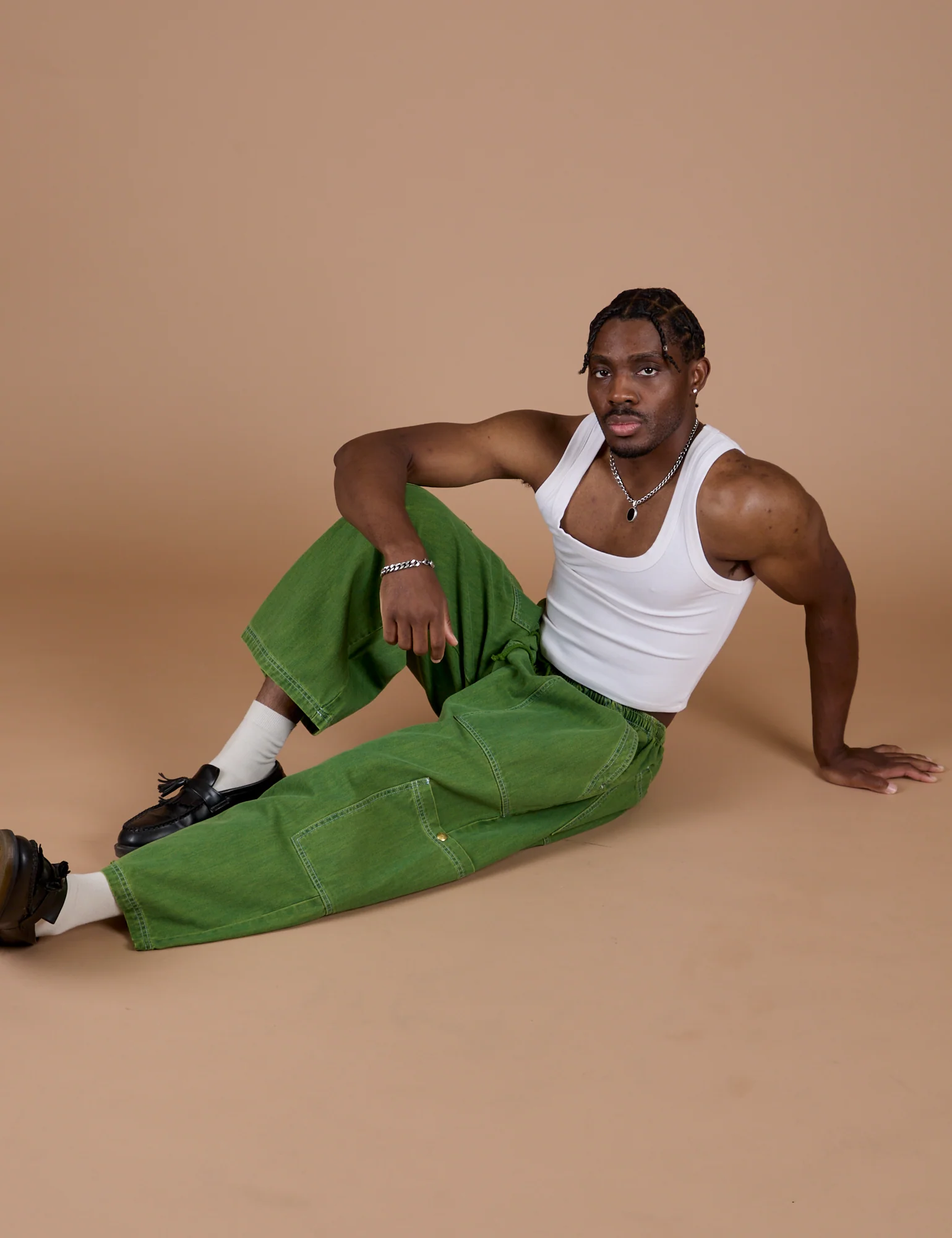 Denim Drop Pocket Pants - Green Overdye - Image 16