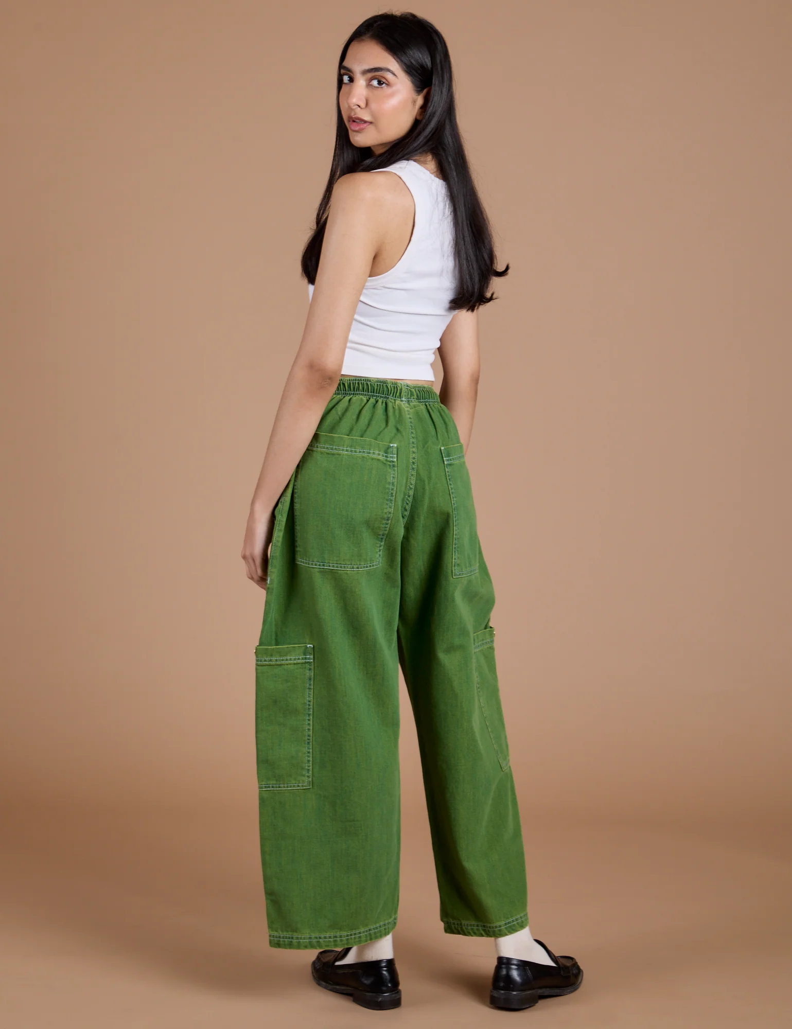 Denim Drop Pocket Pants - Green Overdye - Image 6