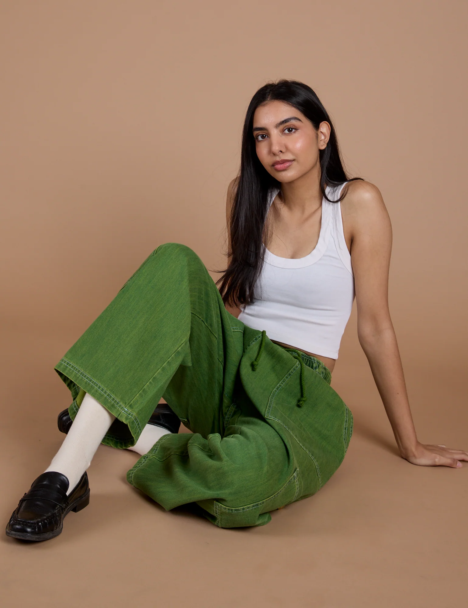 Denim Drop Pocket Pants - Green Overdye - Image 8