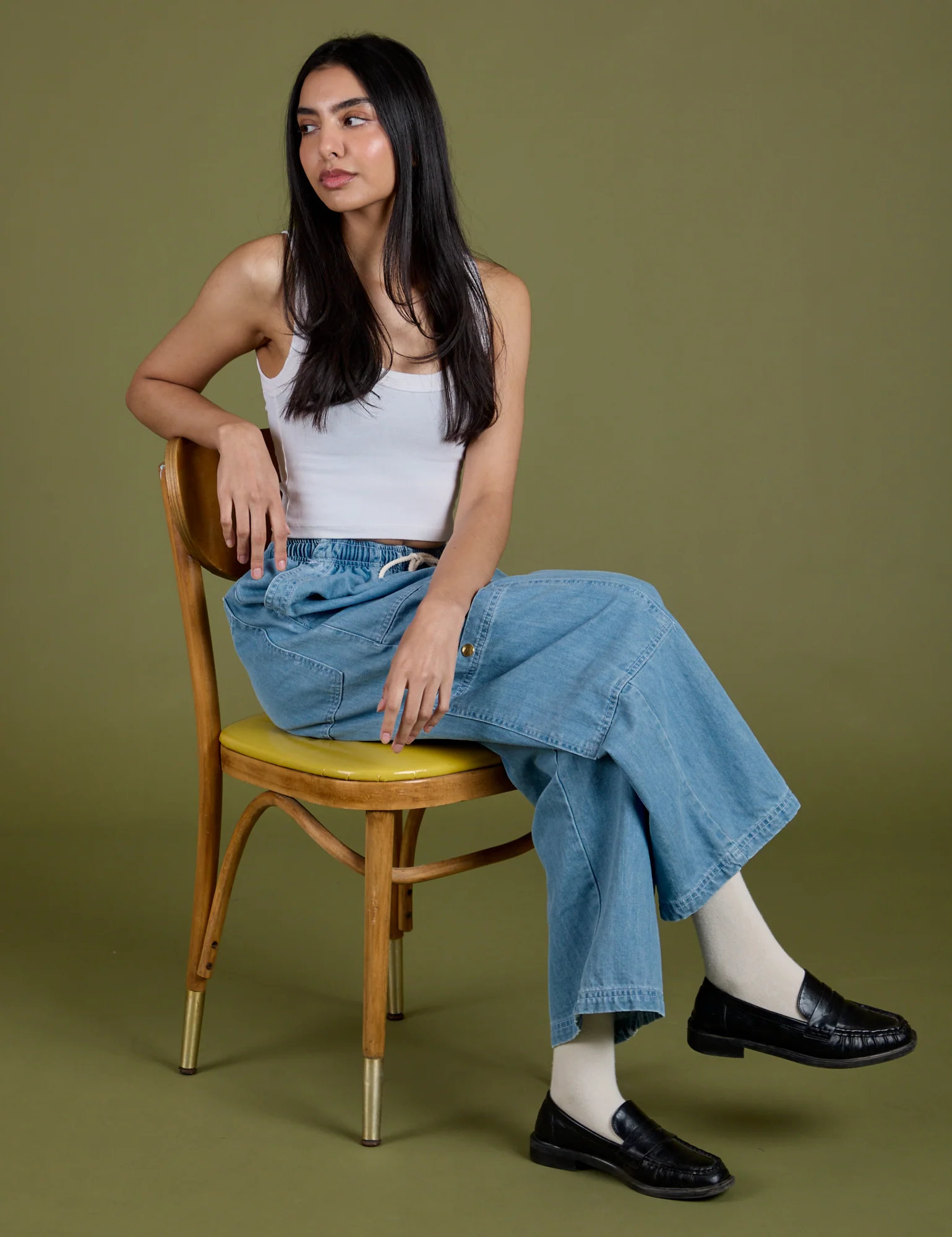 Denim Drop Pocket Pants - Light Wash - Image 26