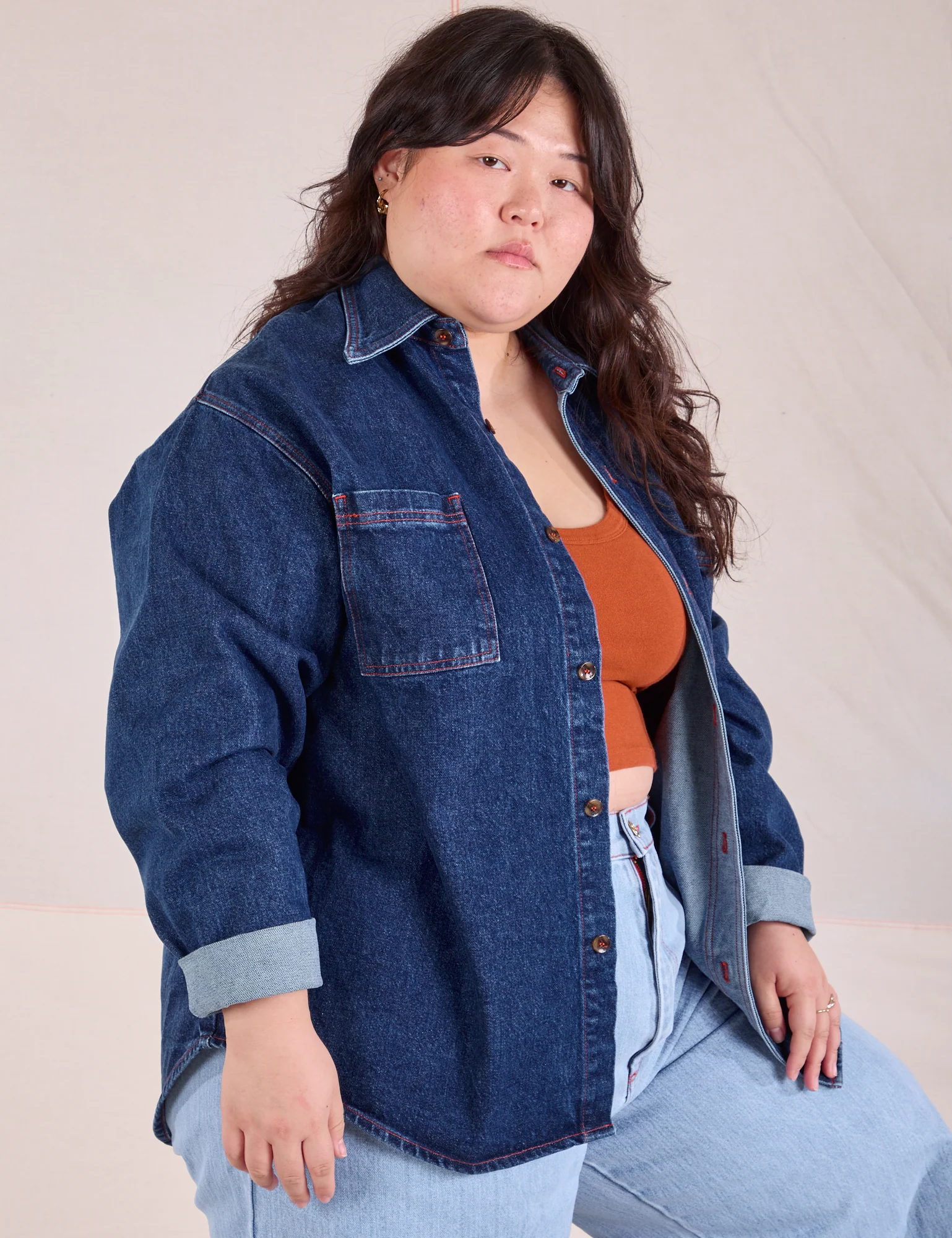 Denim Overshirt - Dark Wash - Image 20