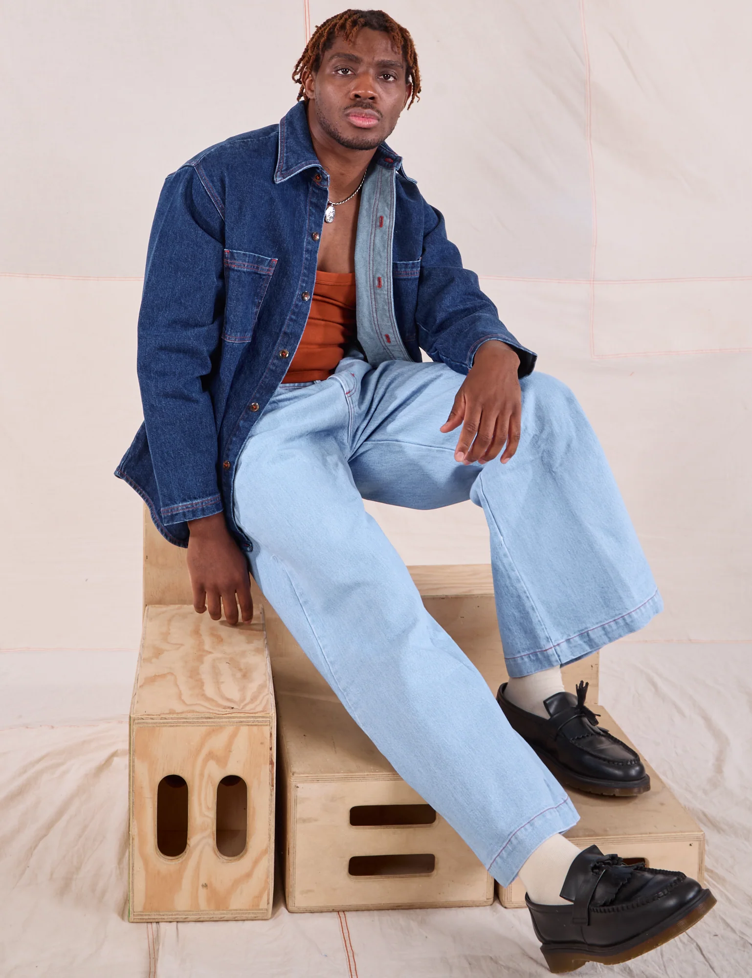 Denim Overshirt - Dark Wash - Image 31