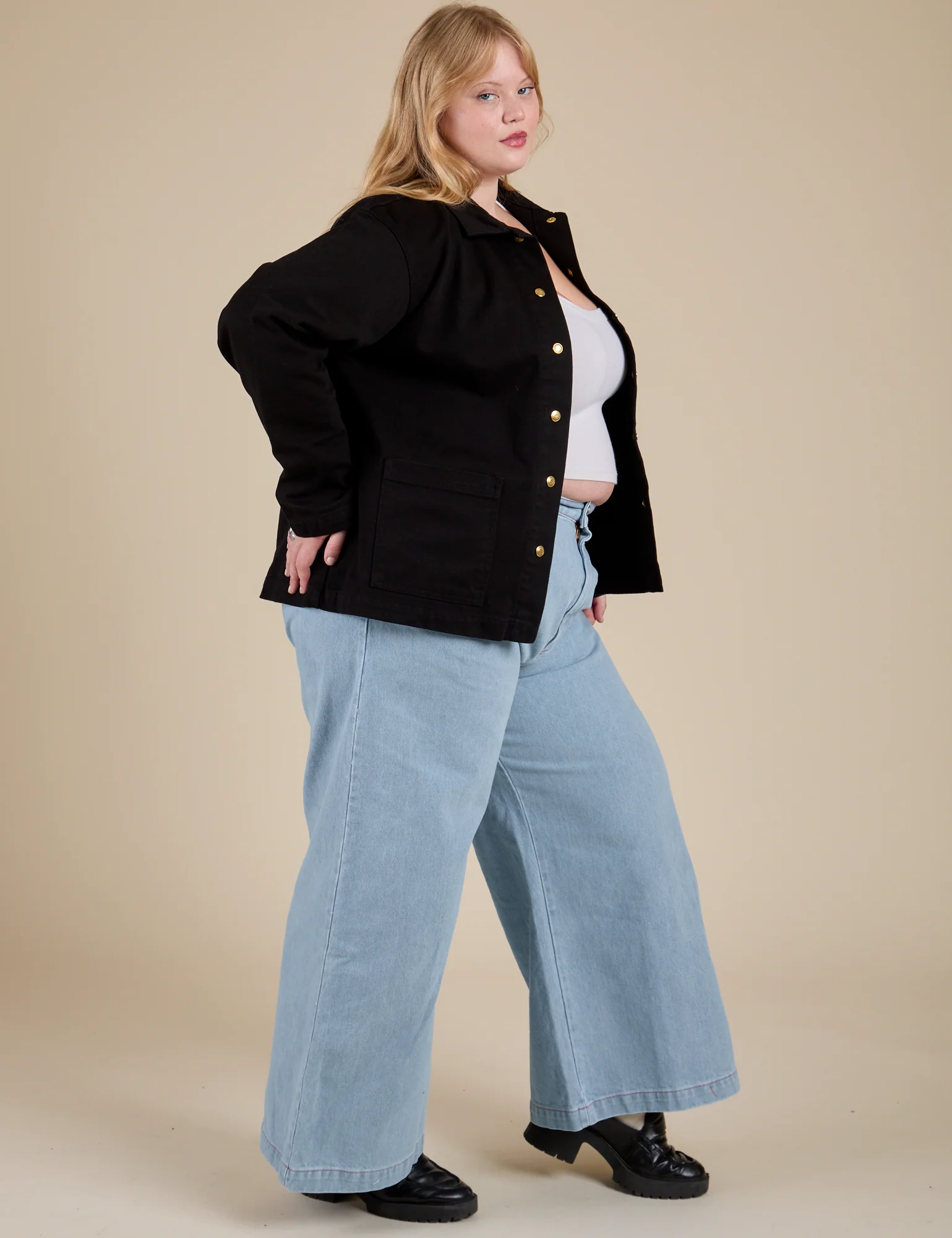 Denim Work Jacket - Basic Black - Image 12