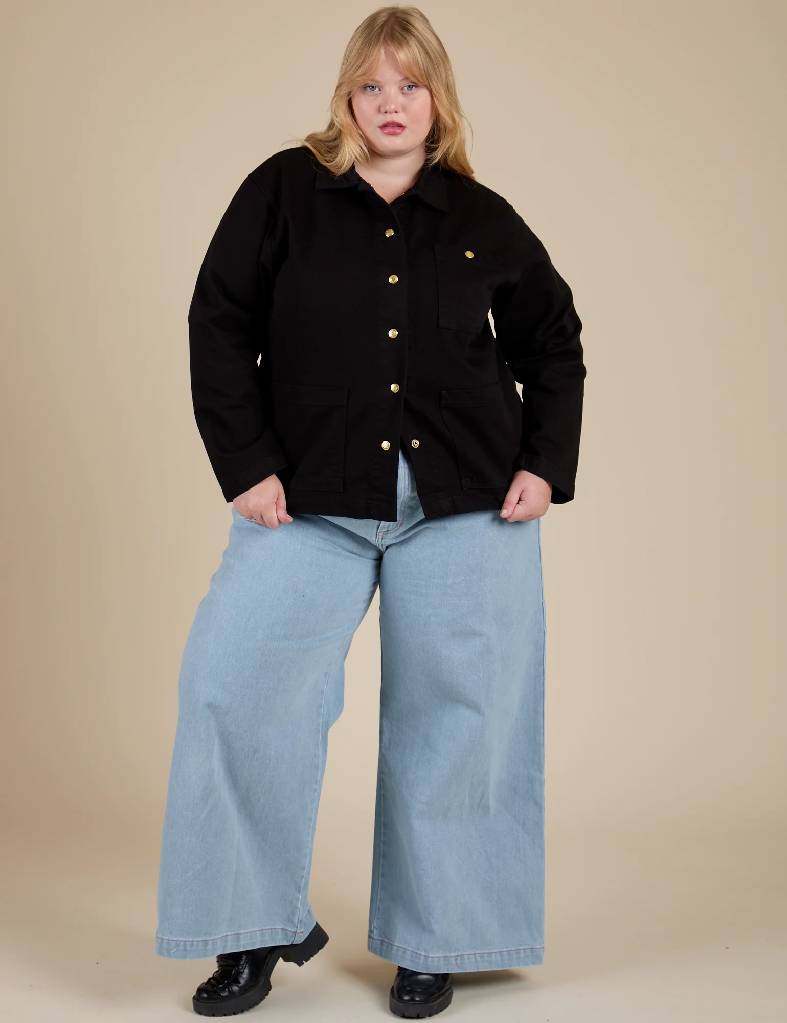 Denim Work Jacket - Basic Black - Image 14