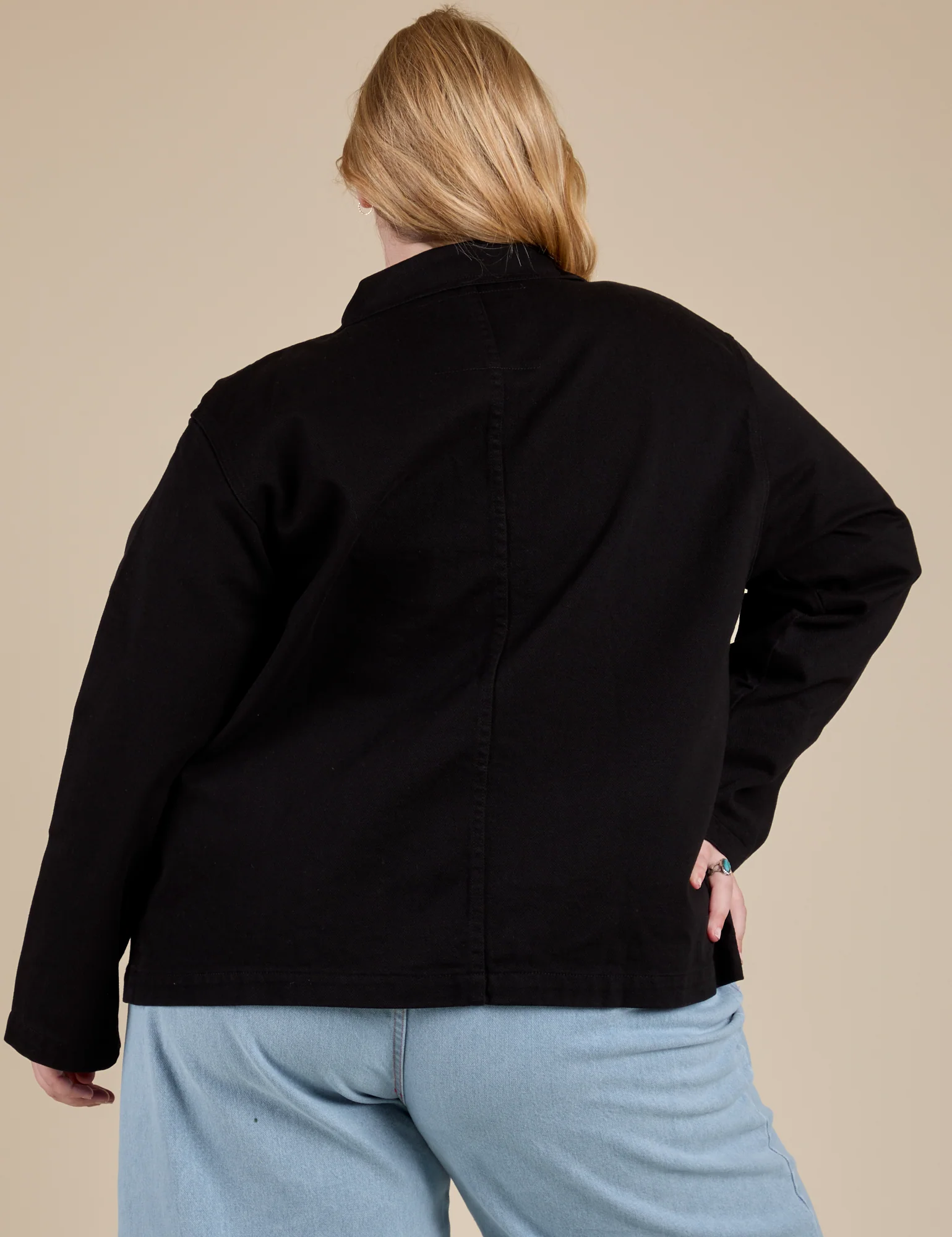 Denim Work Jacket - Basic Black - Image 15