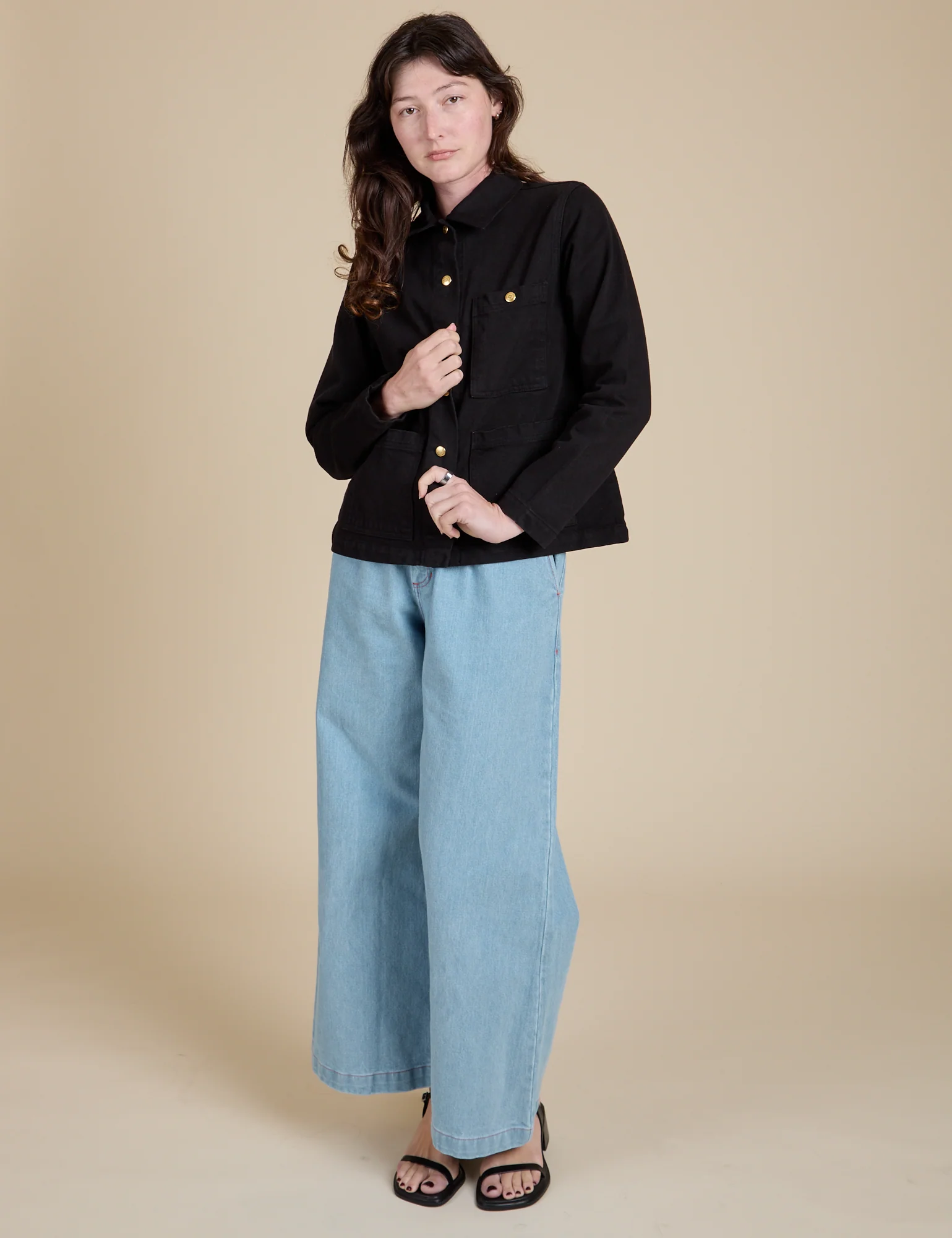 Denim Work Jacket - Basic Black - Image 6