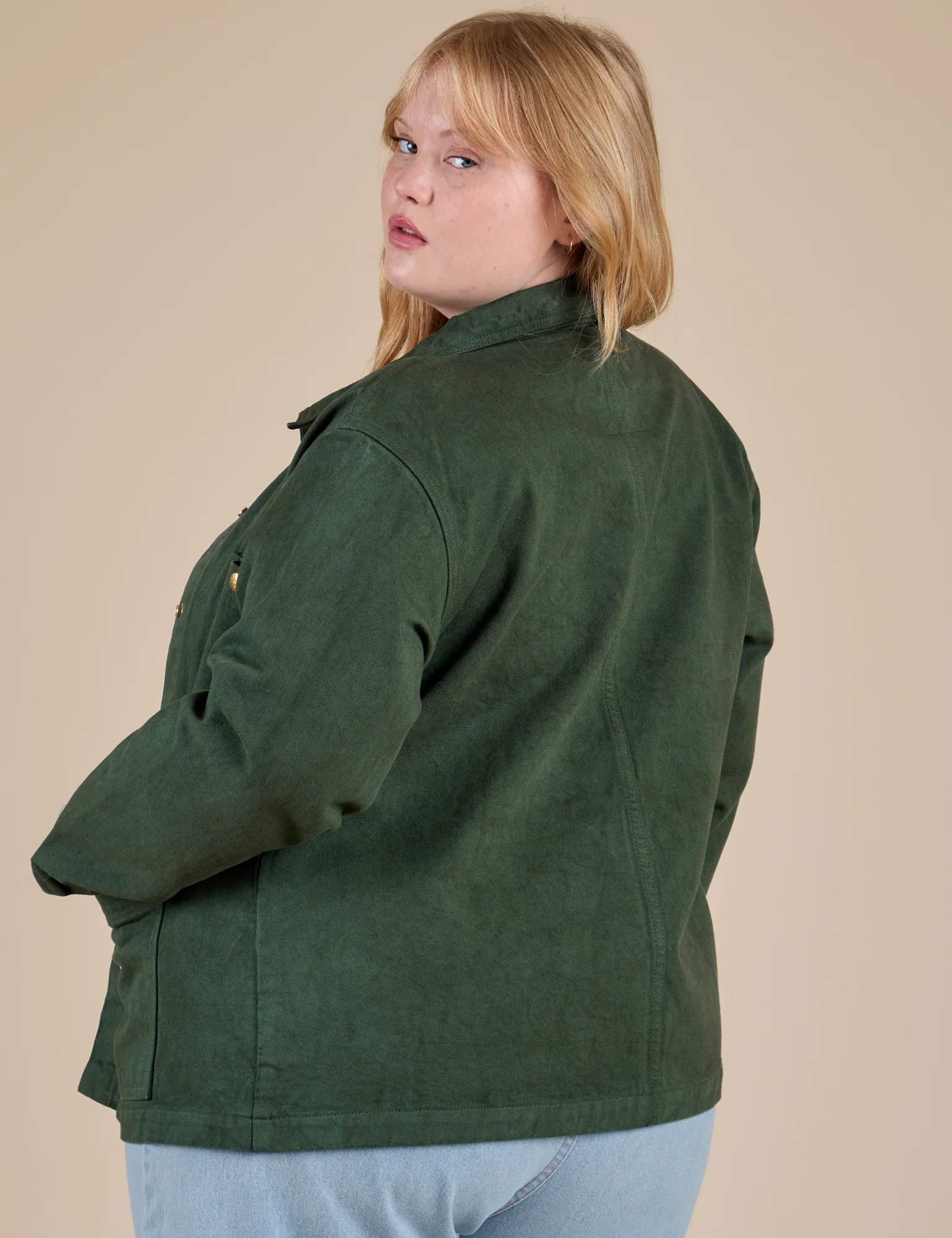 Denim Work Jacket - Swamp Green *FINAL SALE* - Image 14