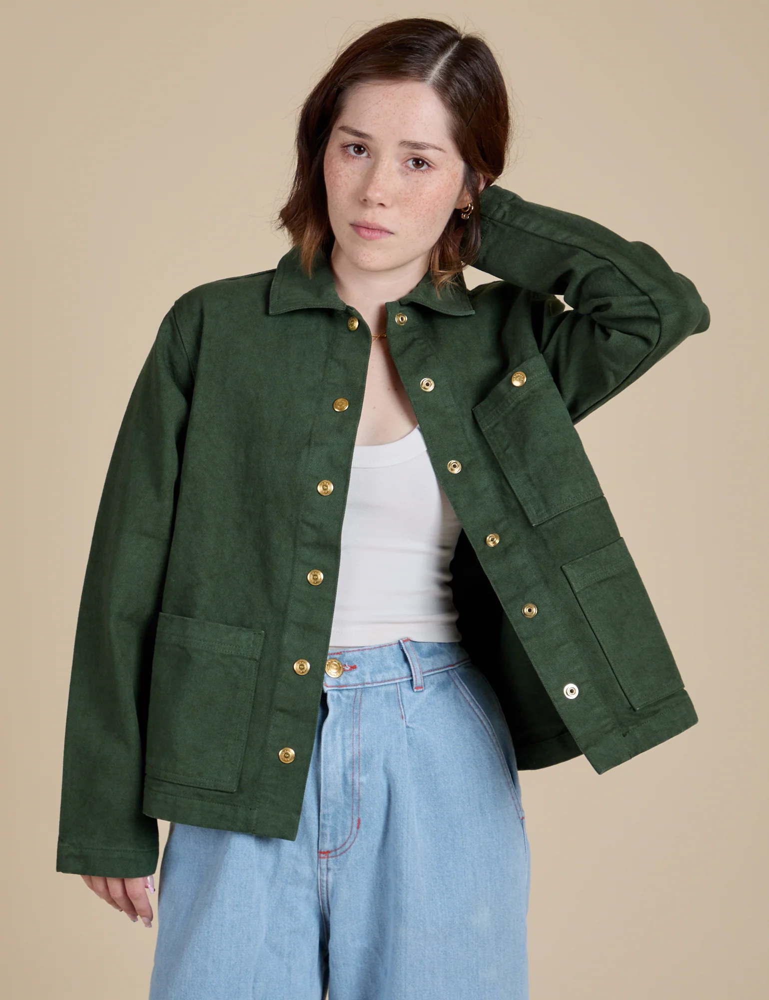 Denim Work Jacket - Swamp Green *FINAL SALE* - Image 16