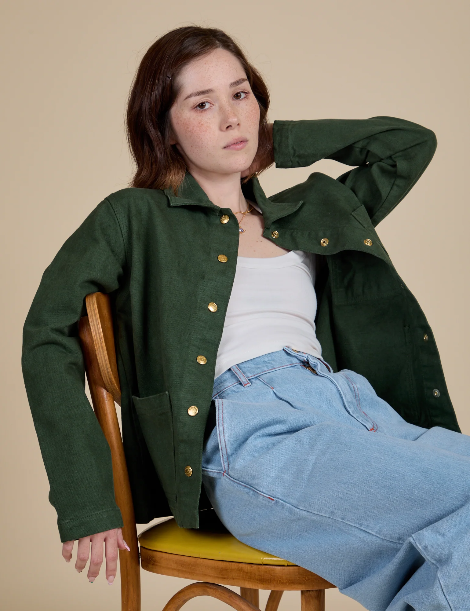 Denim Work Jacket - Swamp Green *FINAL SALE* - Image 22