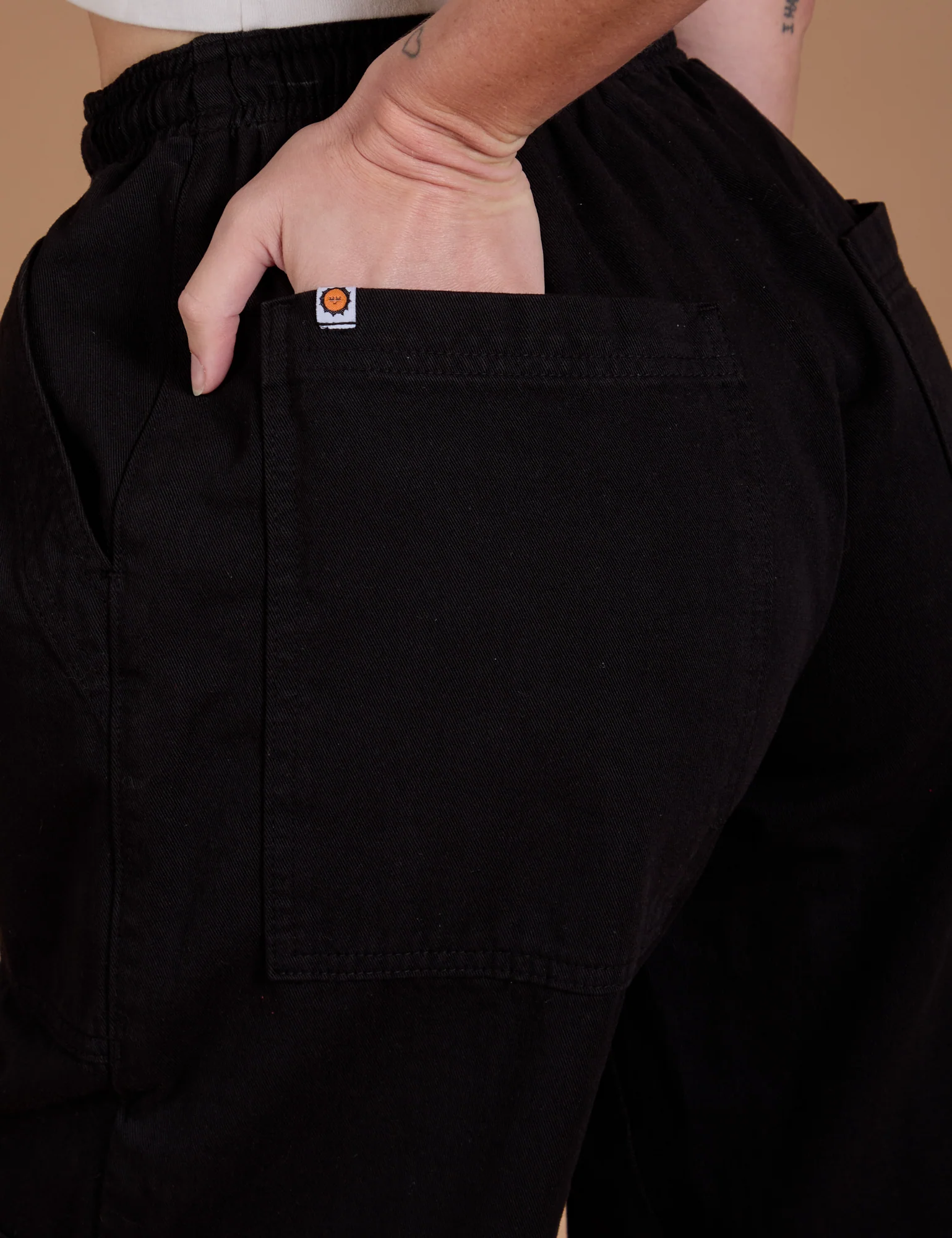 Drop Pocket Cargo Pants - Basic Black - Image 8