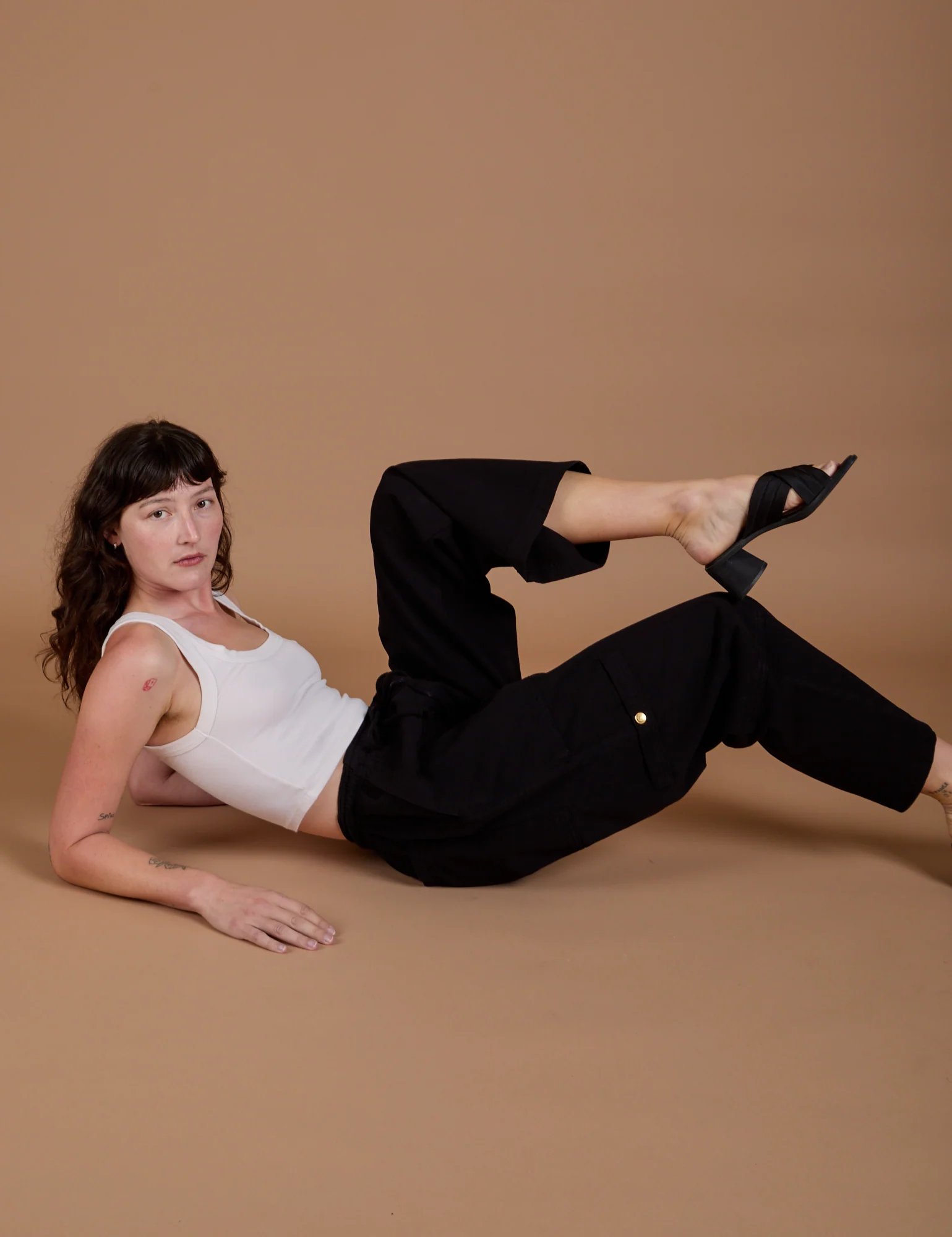 Drop Pocket Cargo Pants - Basic Black - Image 9