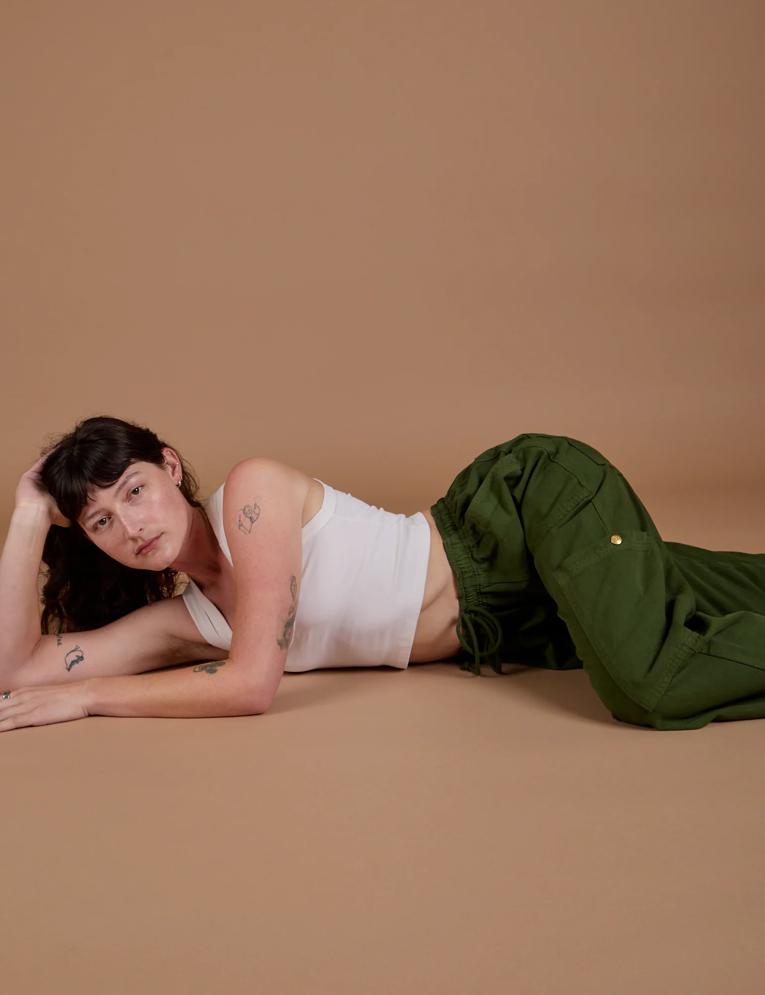Drop Pocket Cargo Pants - Evergreen - Image 11