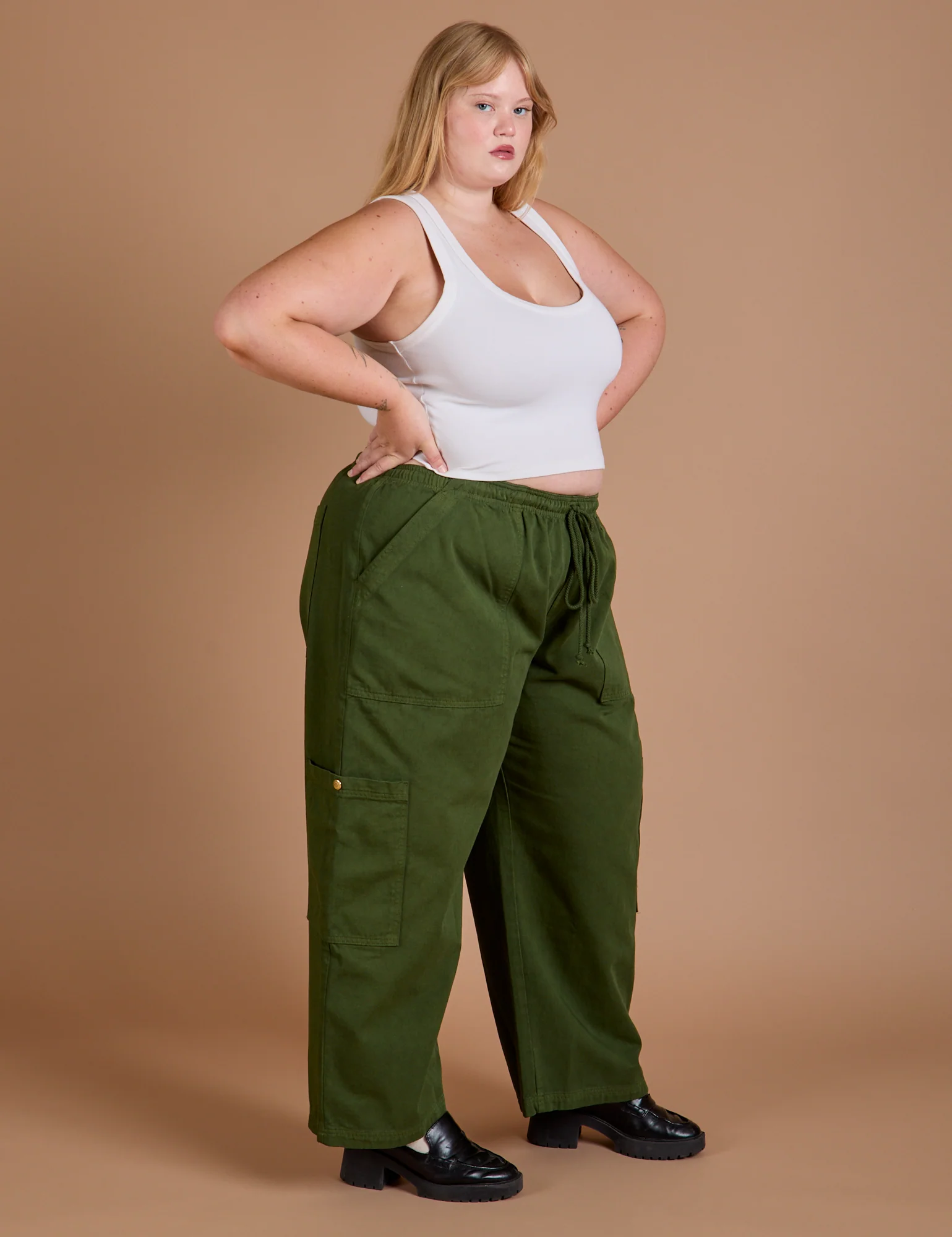Drop Pocket Cargo Pants - Evergreen - Image 14