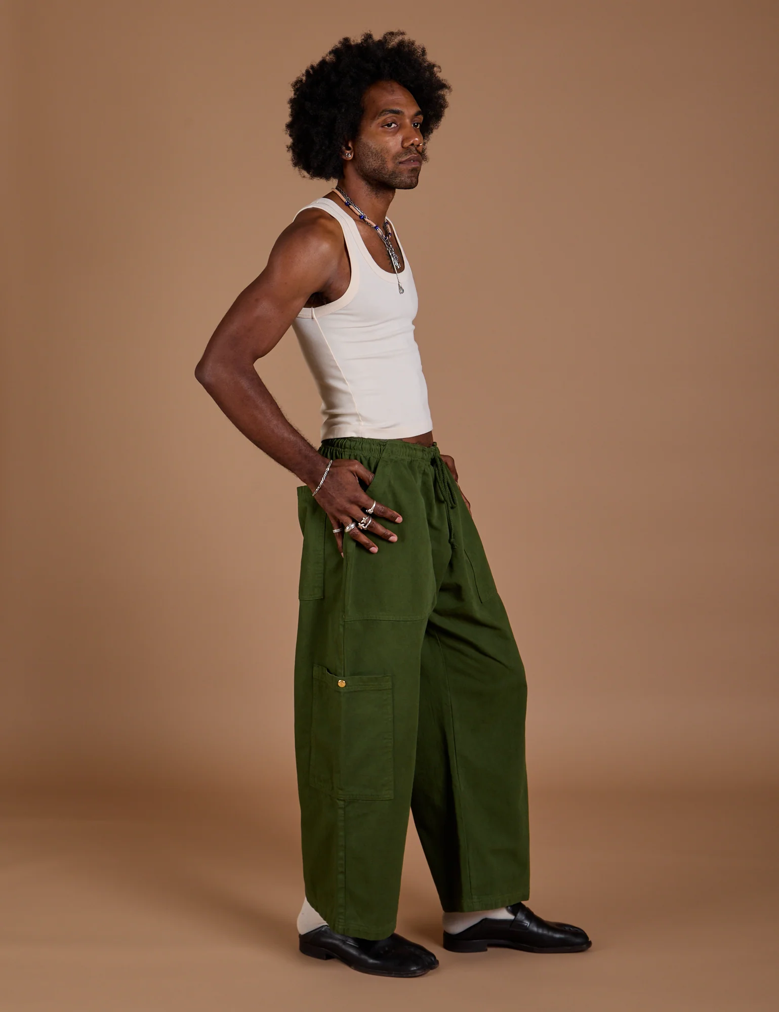 Drop Pocket Cargo Pants - Evergreen - Image 23
