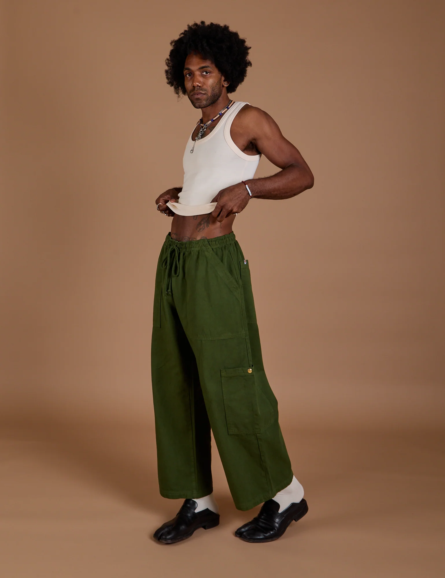 Drop Pocket Cargo Pants - Evergreen - Image 27