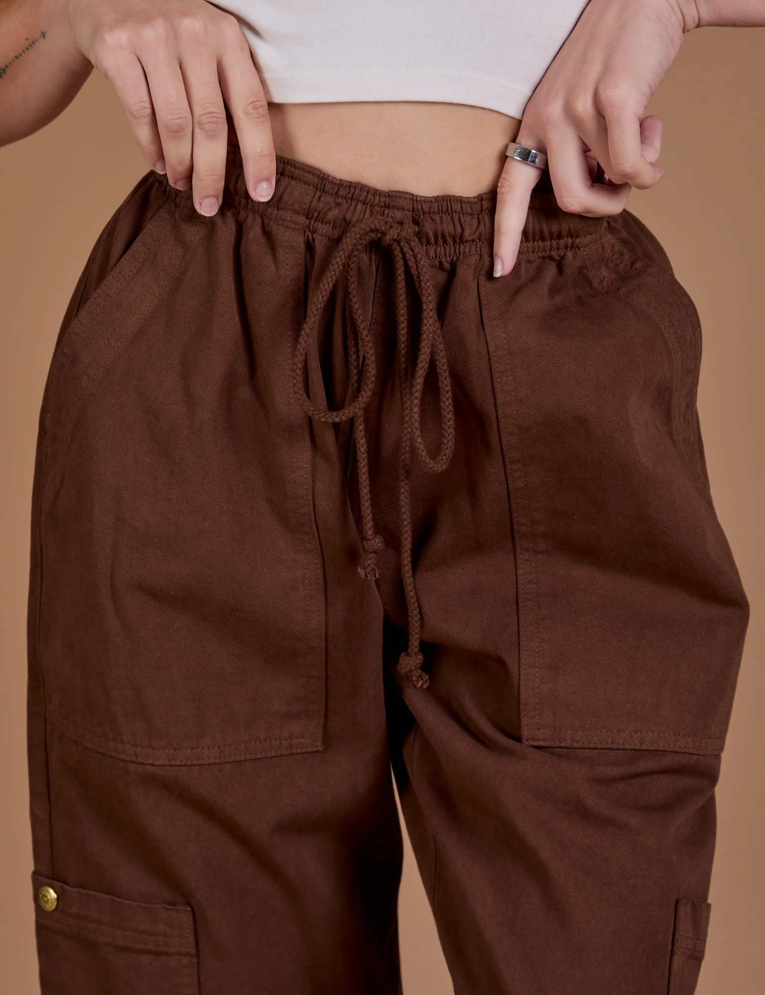Drop Pocket Cargo Pants - Fudgesicle Brown - Image 18