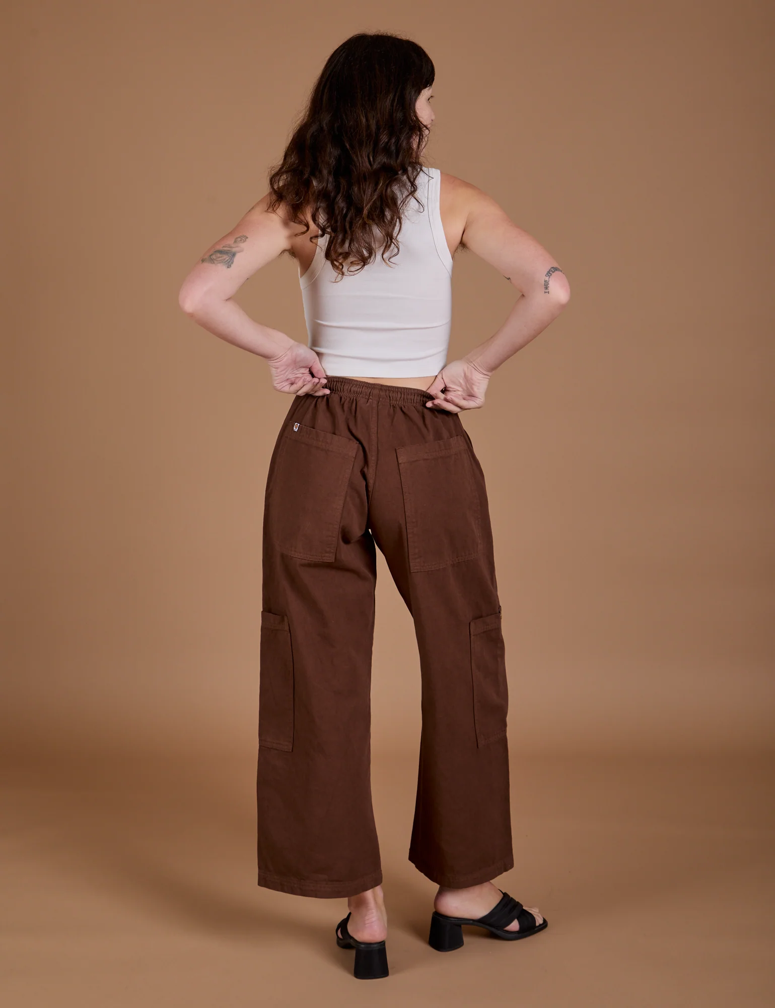 Drop Pocket Cargo Pants - Fudgesicle Brown - Image 23