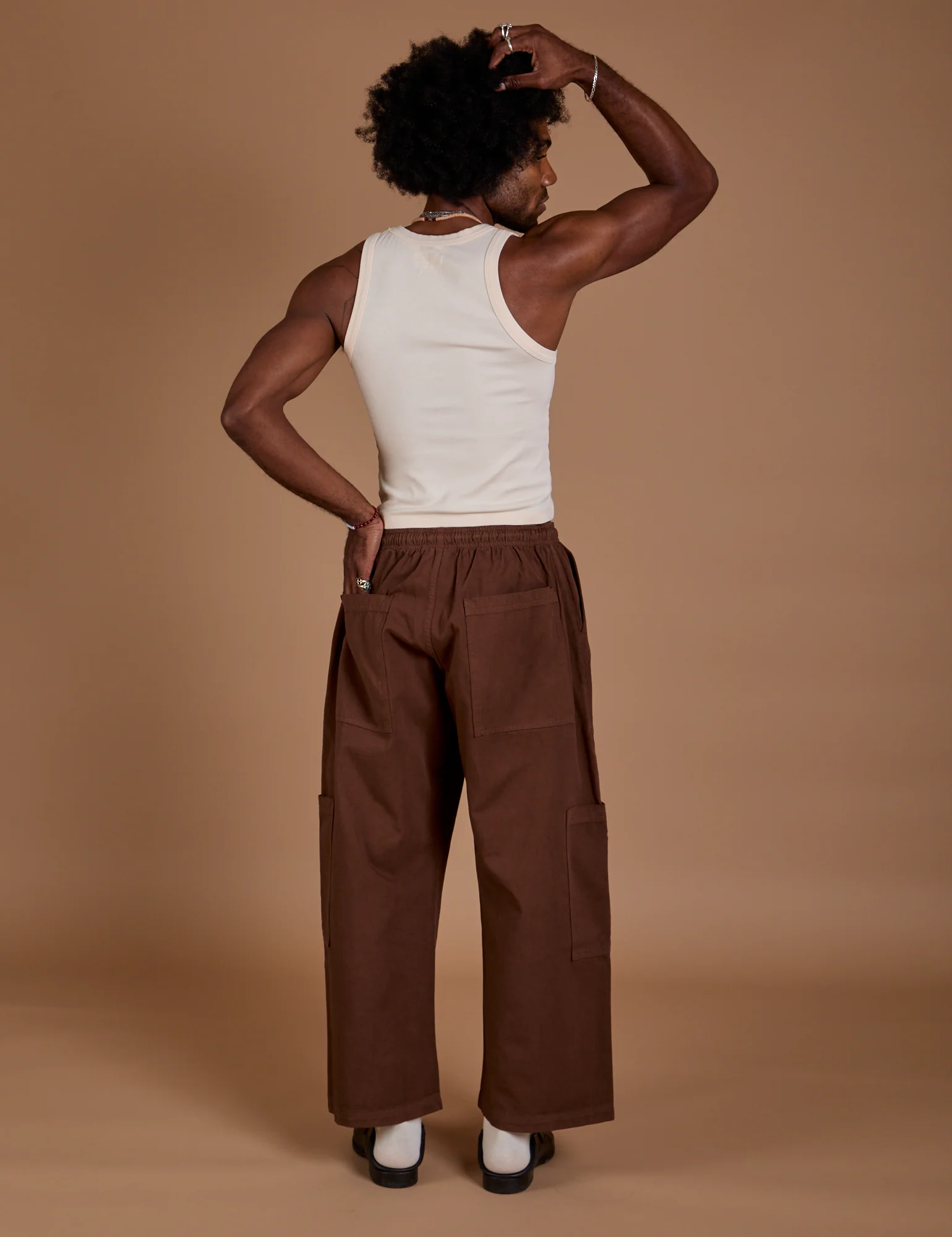 Drop Pocket Cargo Pants - Fudgesicle Brown - Image 7