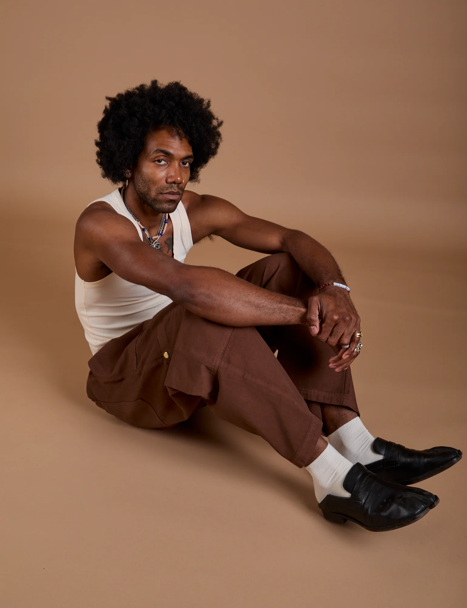 Drop Pocket Cargo Pants - Fudgesicle Brown - Image 9