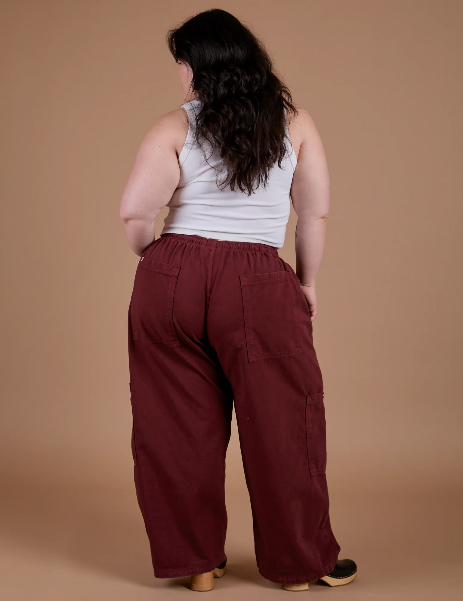 Drop Pocket Cargo Pants - Red Wine - Image 15