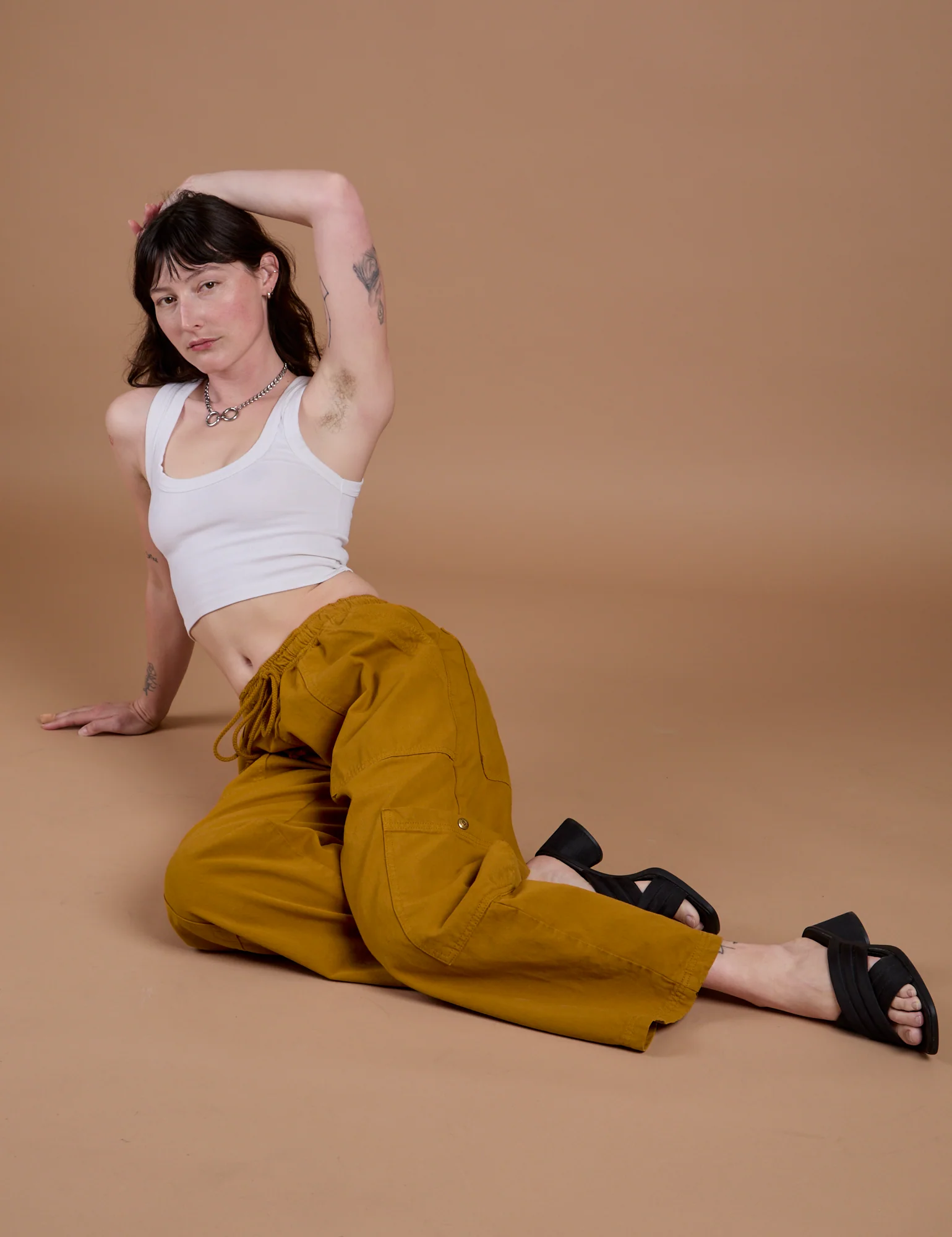 Drop Pocket Cargo Pants - Spicy Mustard - Image 10