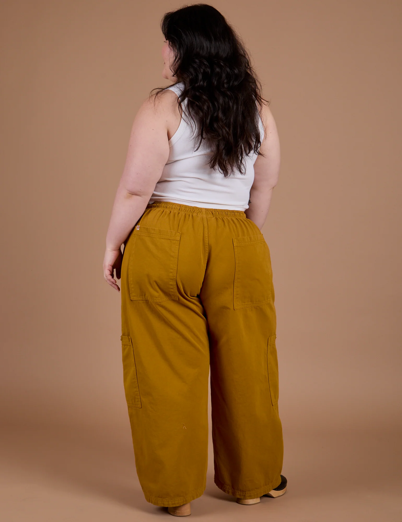 Drop Pocket Cargo Pants - Spicy Mustard - Image 17