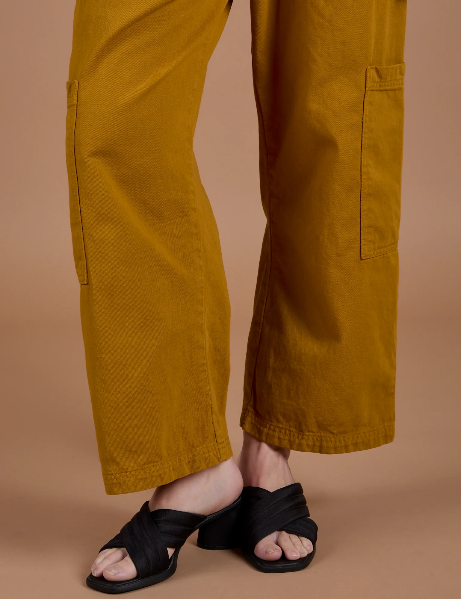 Drop Pocket Cargo Pants - Spicy Mustard - Image 5