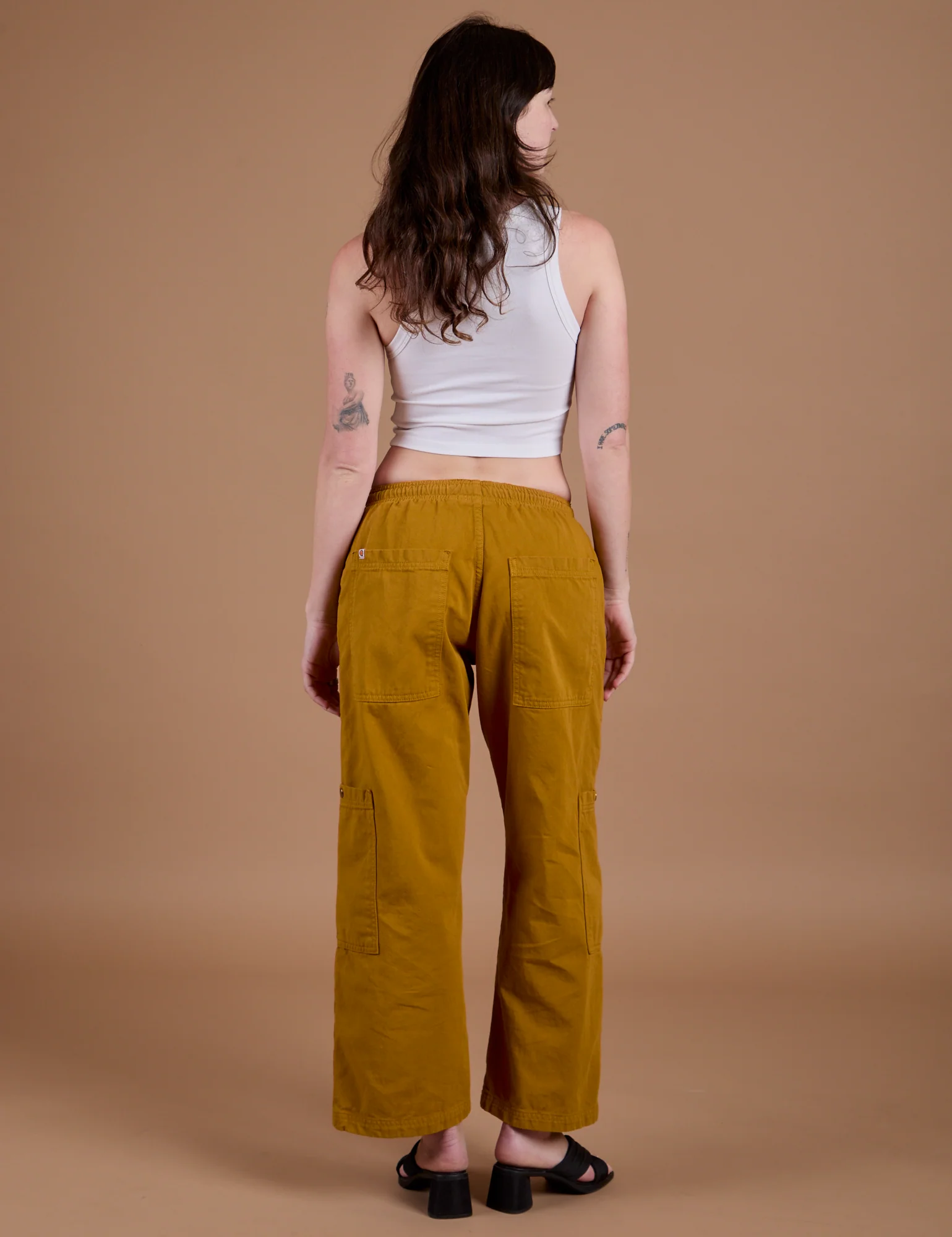 Drop Pocket Cargo Pants - Spicy Mustard - Image 8