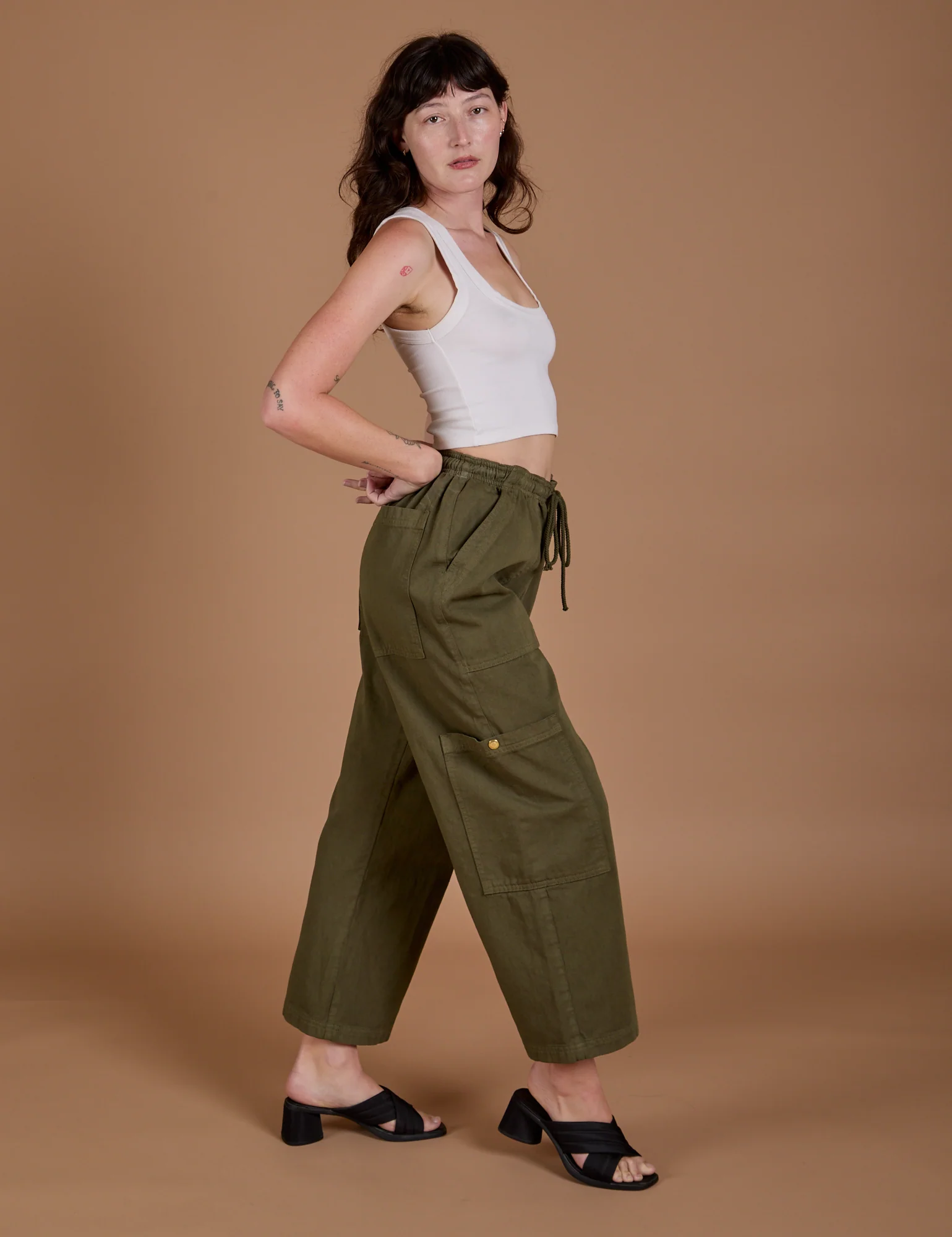 Drop Pocket Cargo Pants - Surplus Green - Image 22