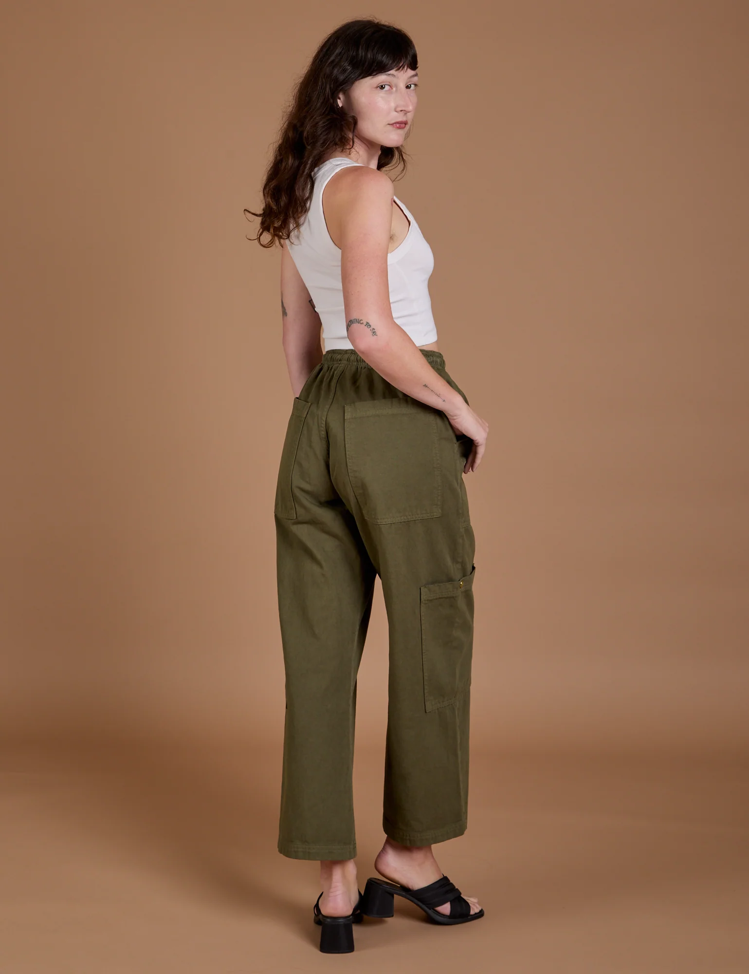 Drop Pocket Cargo Pants - Surplus Green - Image 24