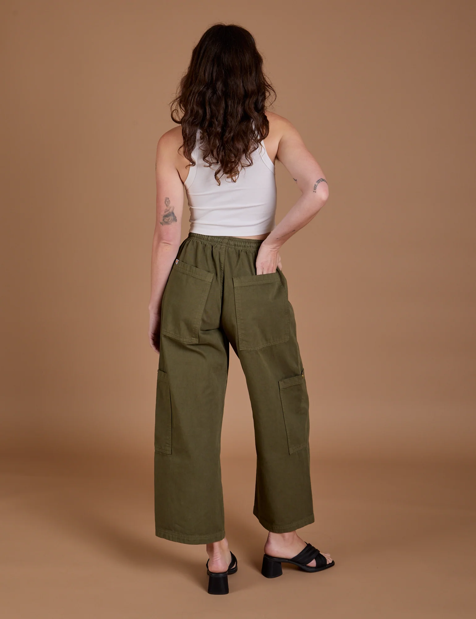 Drop Pocket Cargo Pants - Surplus Green - Image 26