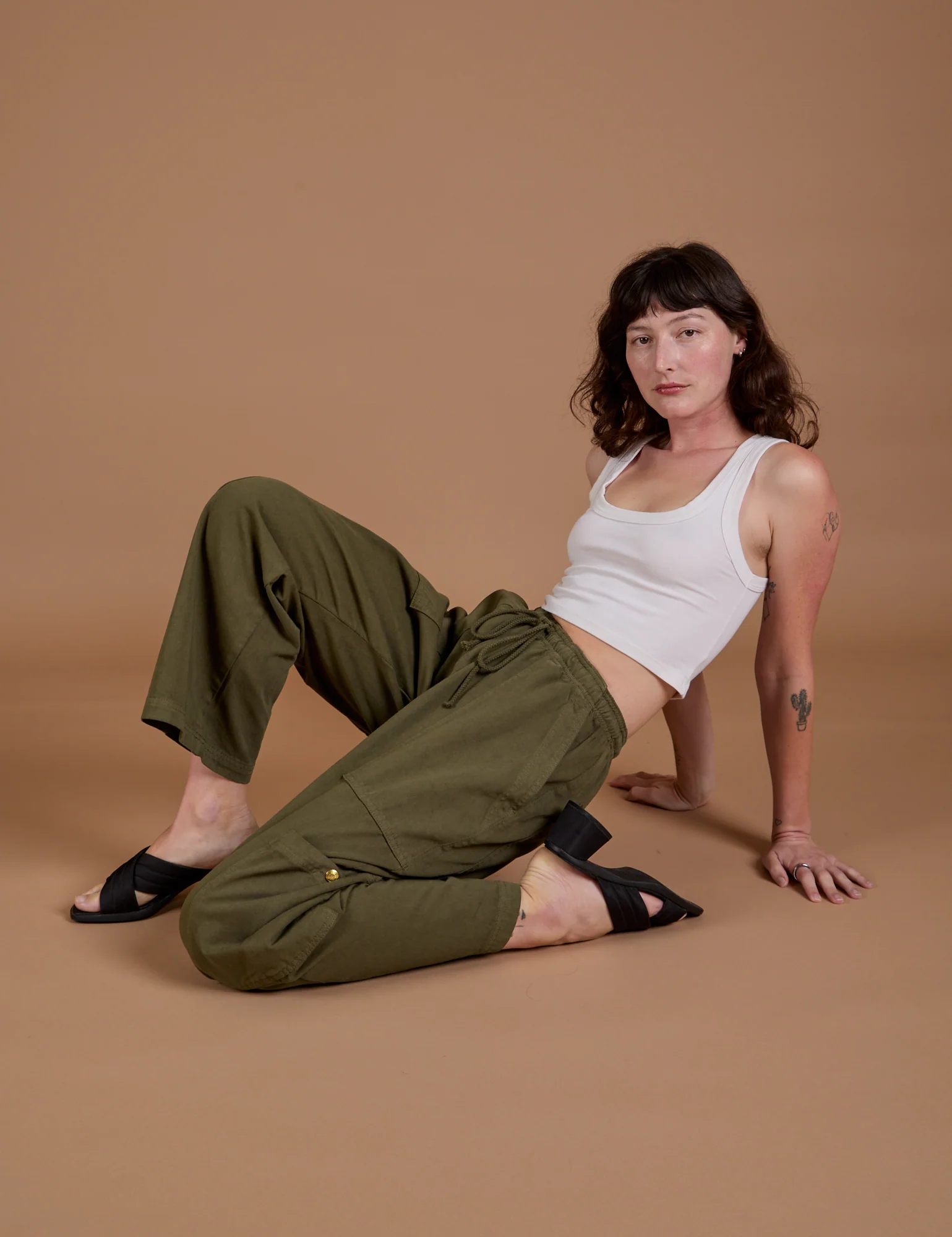 Drop Pocket Cargo Pants - Surplus Green - Image 29