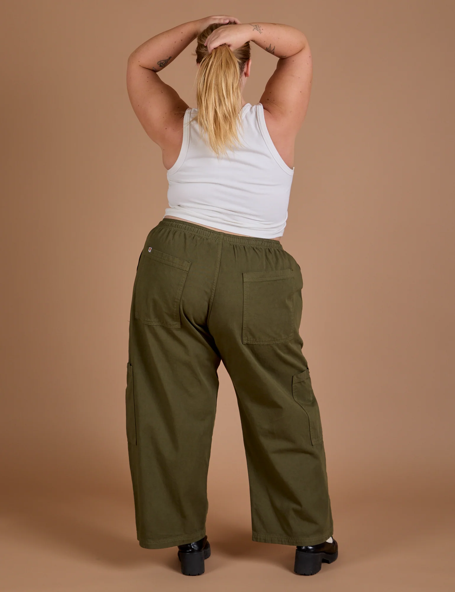 Drop Pocket Cargo Pants - Surplus Green - Image 9