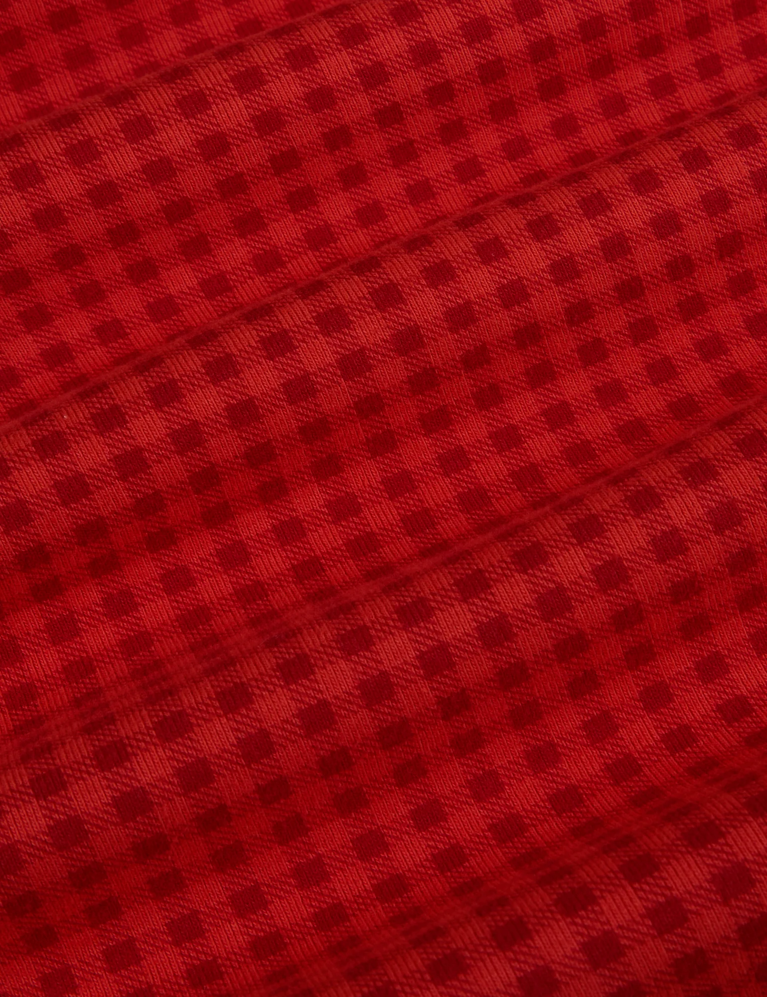 Gingham Long Sleeve Baby Tee - Mustang Red *FINAL SALE* - Image 2